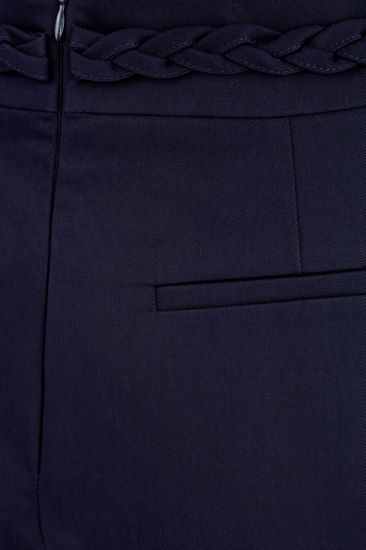 Шорты в стиле чинос на высокой посадке с плетеной отделкой REDVALENTINO, цвет синий, размер 46 - фото 6