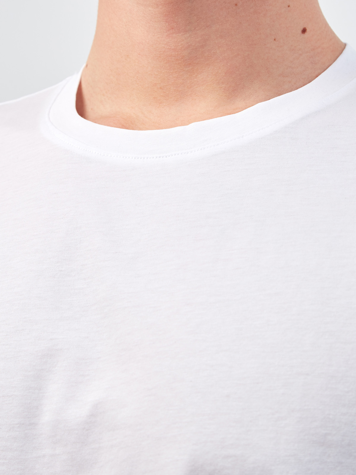 Белая футболка из гладкого хлопка джерси CUDGI, цвет белый, размер L;XL;2XL;M - фото 5