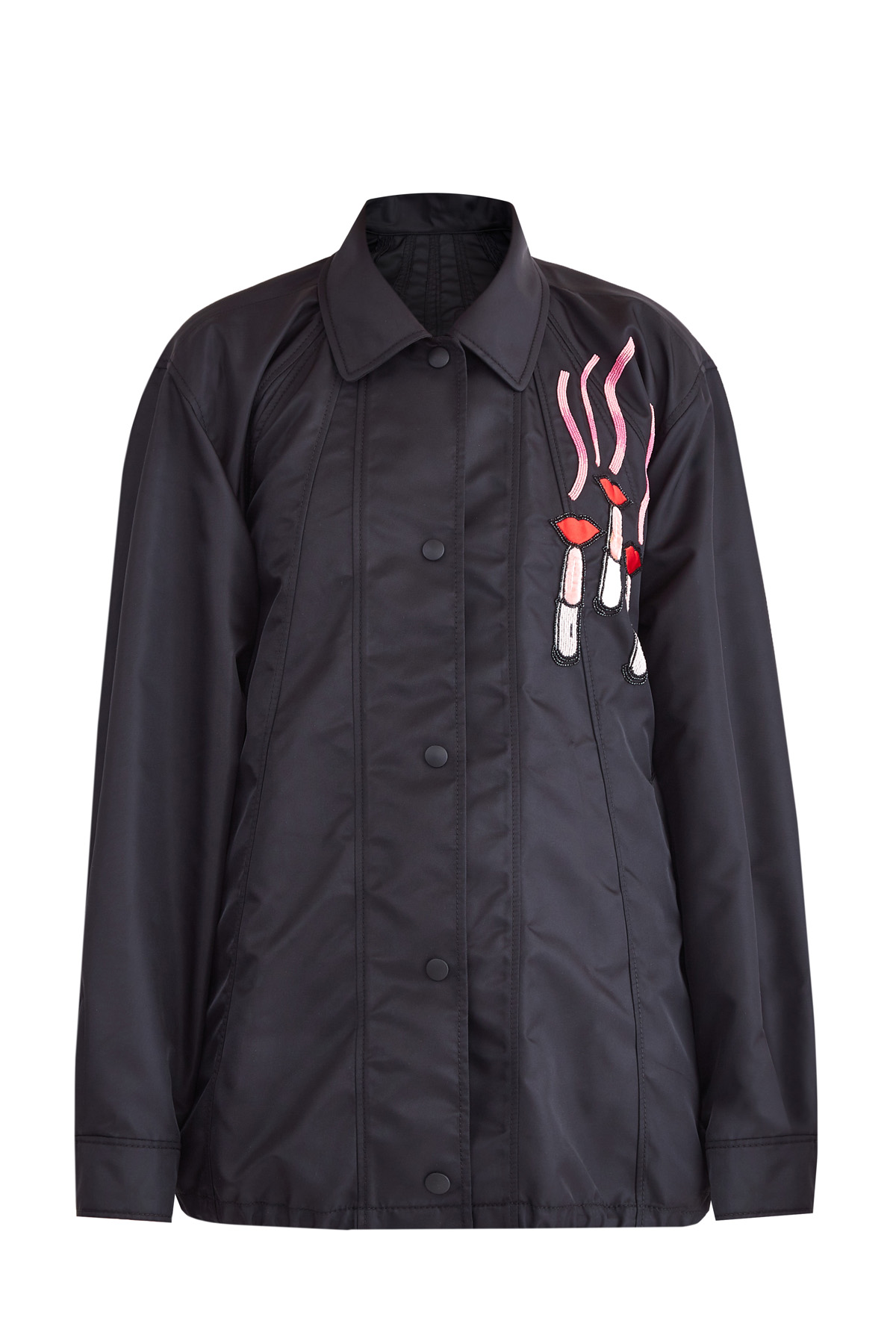 Куртка с объемными расшитыми вручную аппликациями VALENTINO, цвет черный, размер 40;42 - фото 1