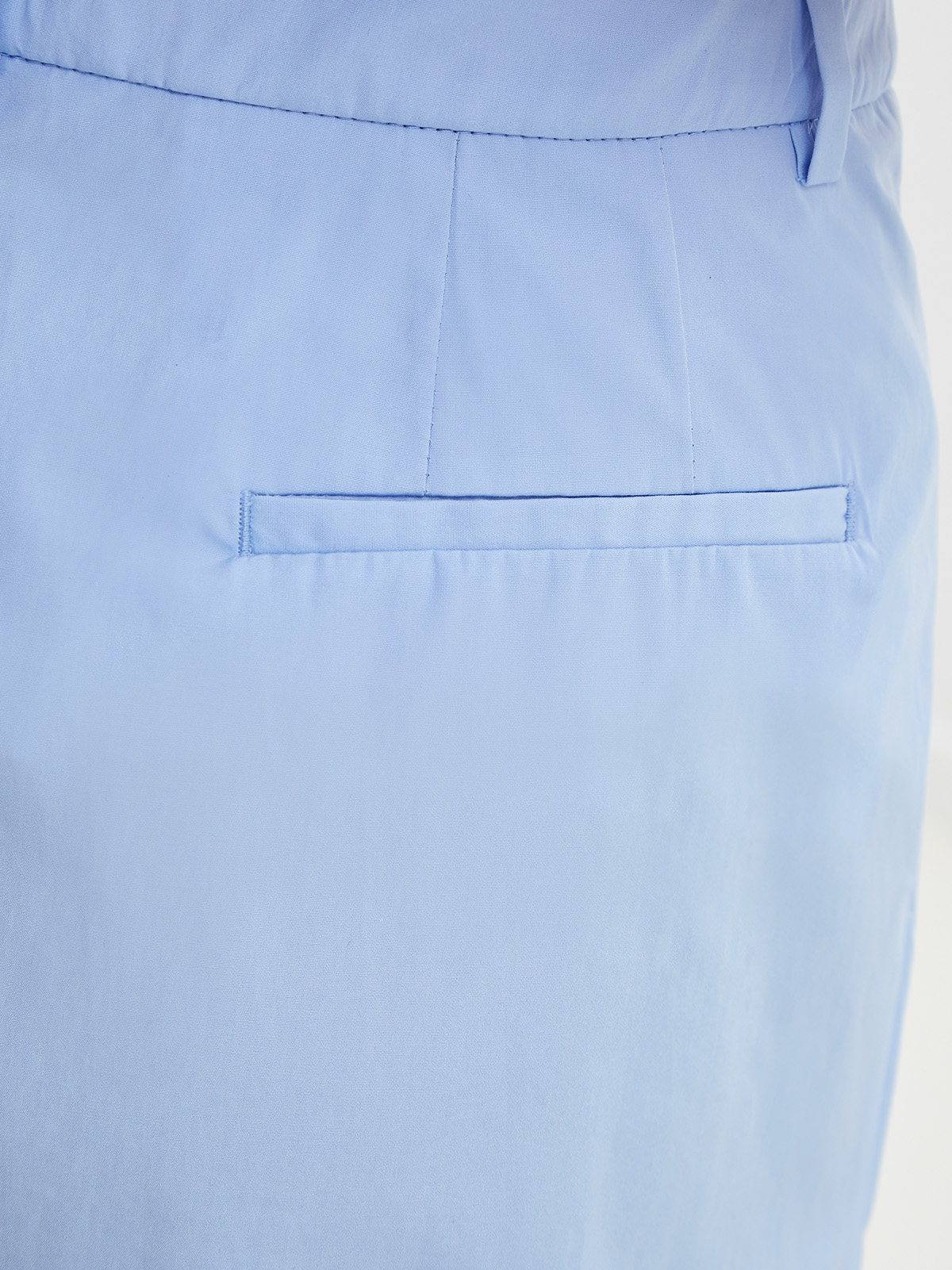 Укороченные брюки-палаццо из дышащего хлопка LORENA ANTONIAZZI, цвет голубой, размер 44;42 - фото 5