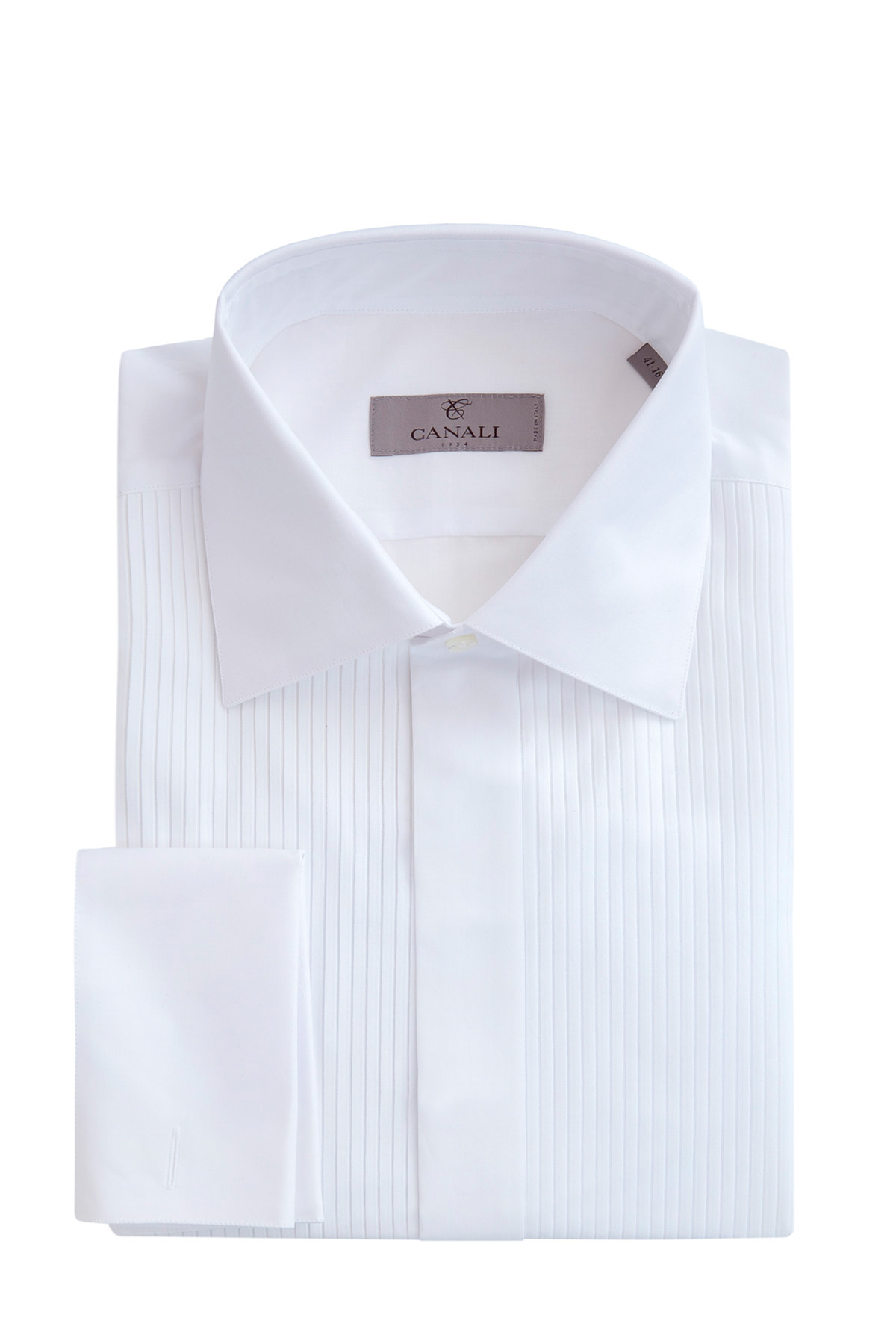 Классическая белая рубашка под смокинг CANALI, цвет белый, размер 58 - фото 1