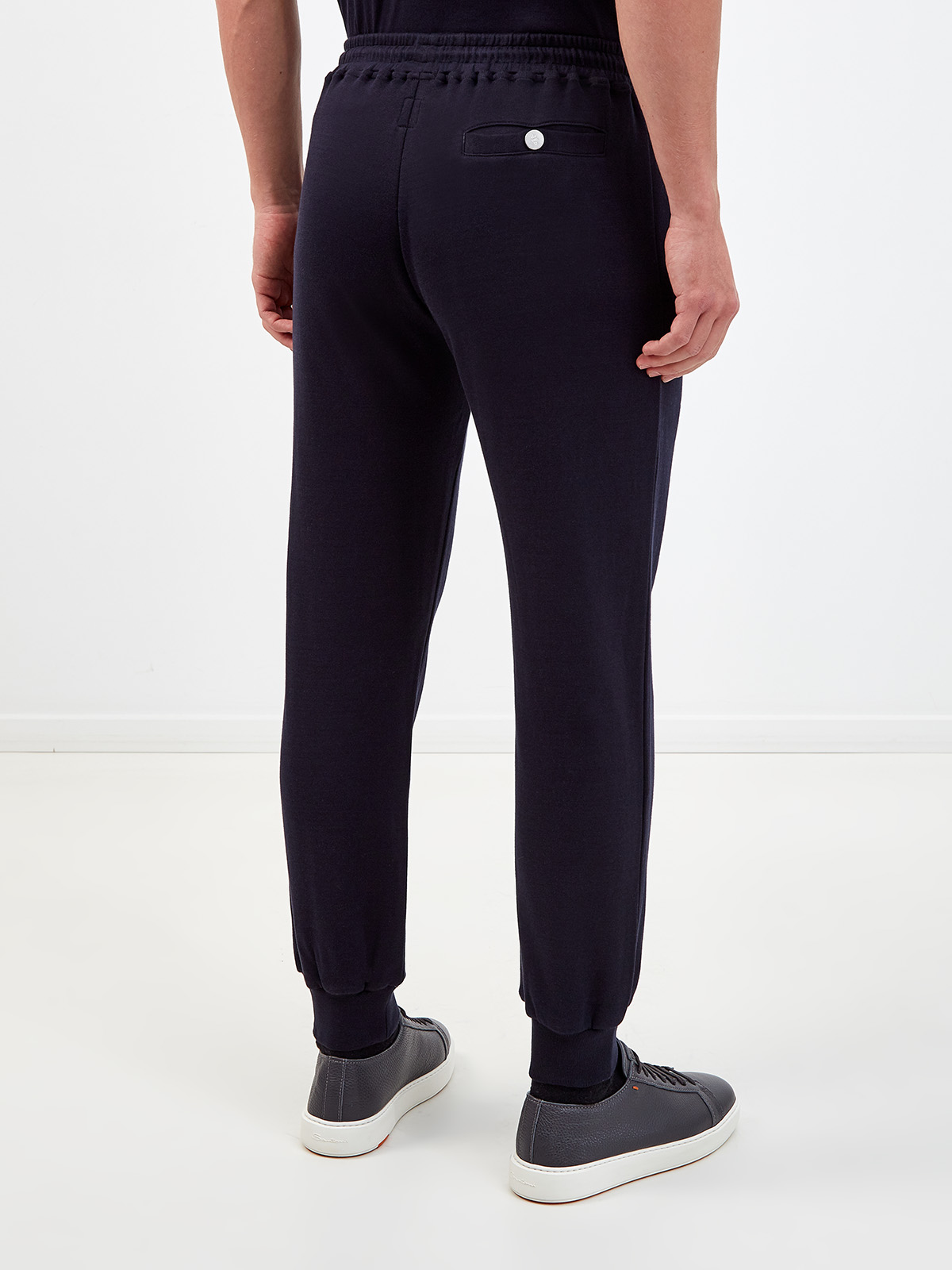 Спортивные брюки из хлопковой ткани с контрастными молниями ELEVENTY, цвет синий, размер 46;48;50;52;54;56 - фото 4