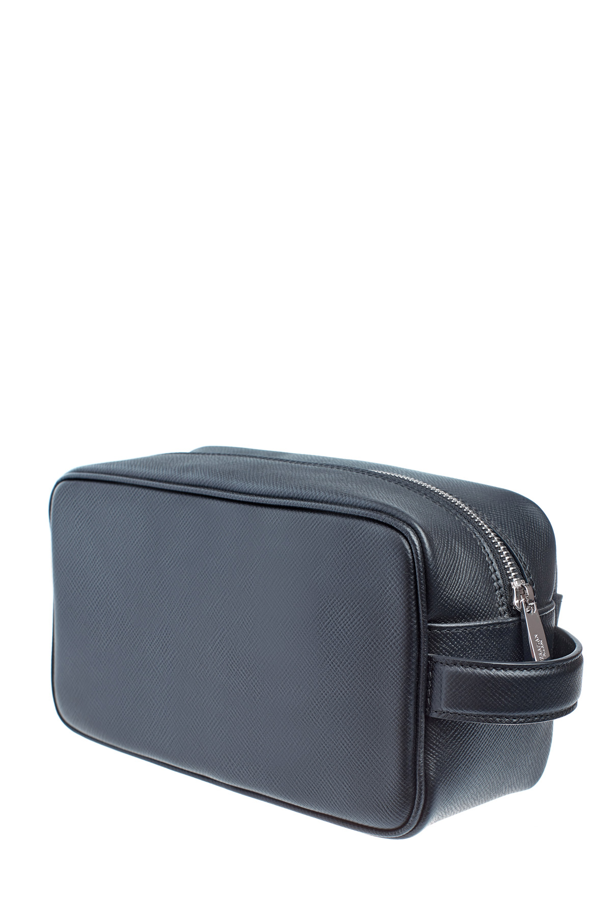 Кожаный несессер в классическом стиле с фирменным сафьяновым тиснением SERAPIAN, цвет черный, размер XS;S;M - фото 5