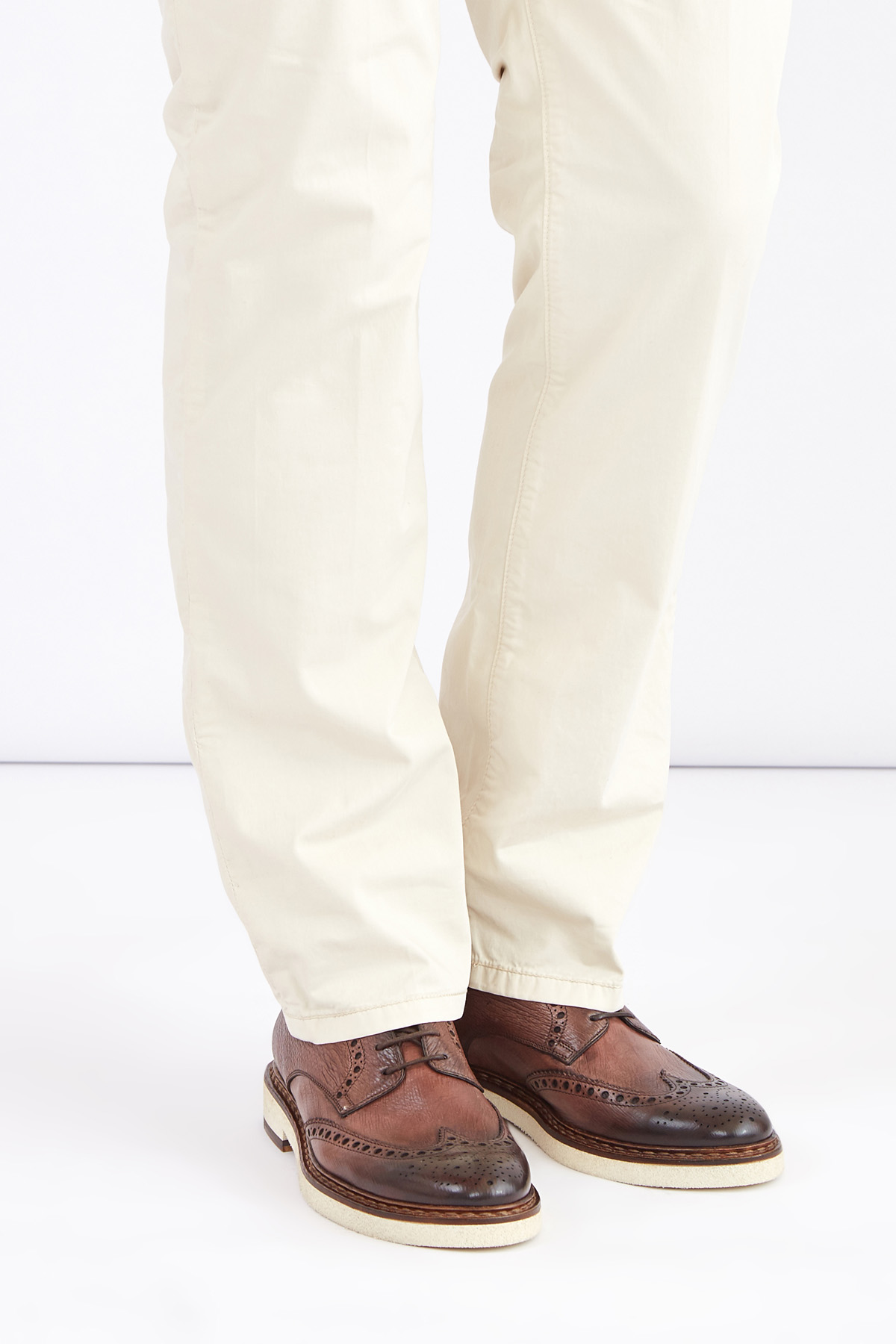 ботинки SANTONI, цвет коричневый, размер 39.5;40;41.5;42;42.5;43;43.5 - фото 2
