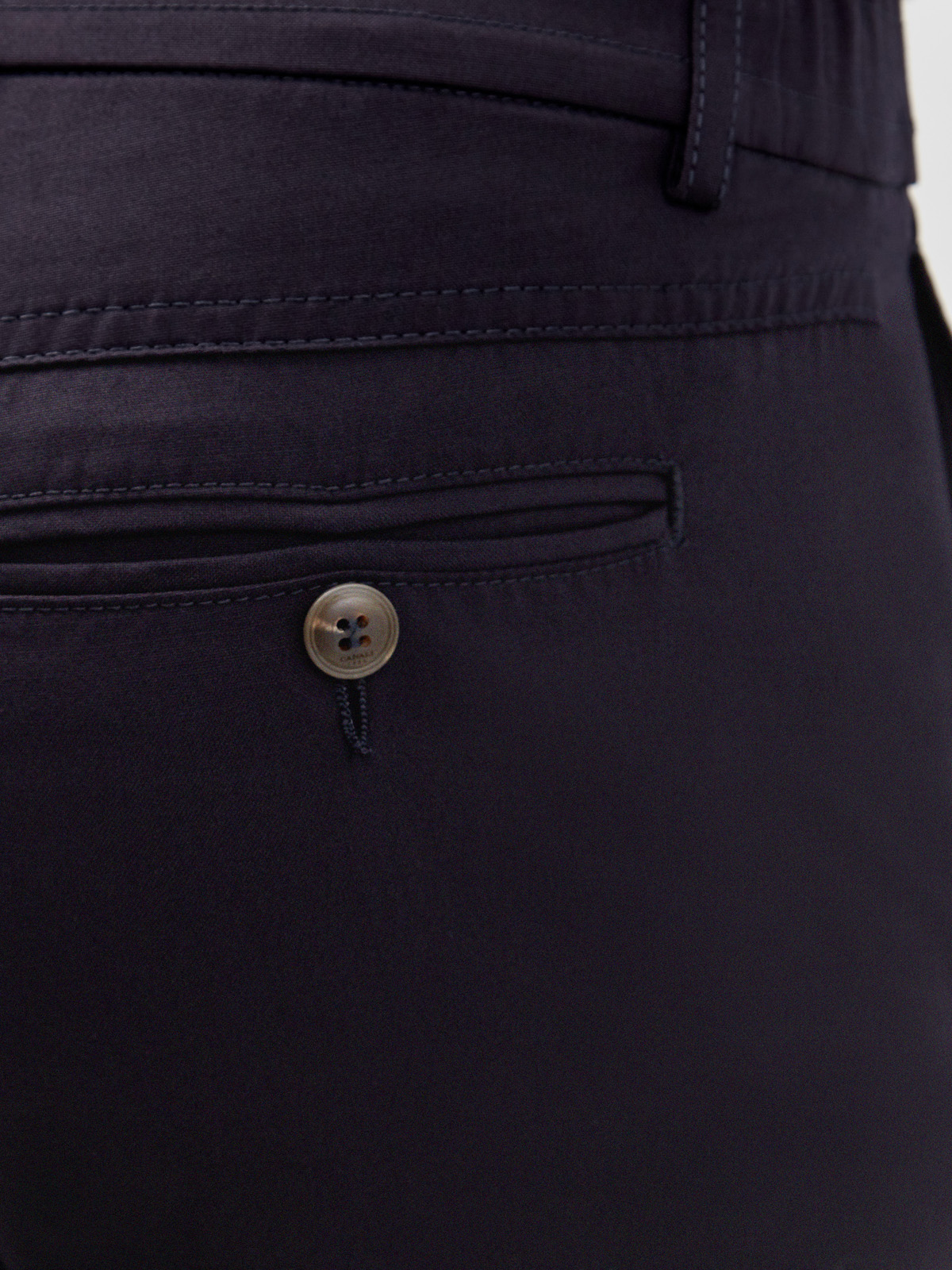 Однотонные брюки из шерстяной ткани с поясом на кулиске CANALI, цвет черный, размер 46;50;56;48 - фото 6