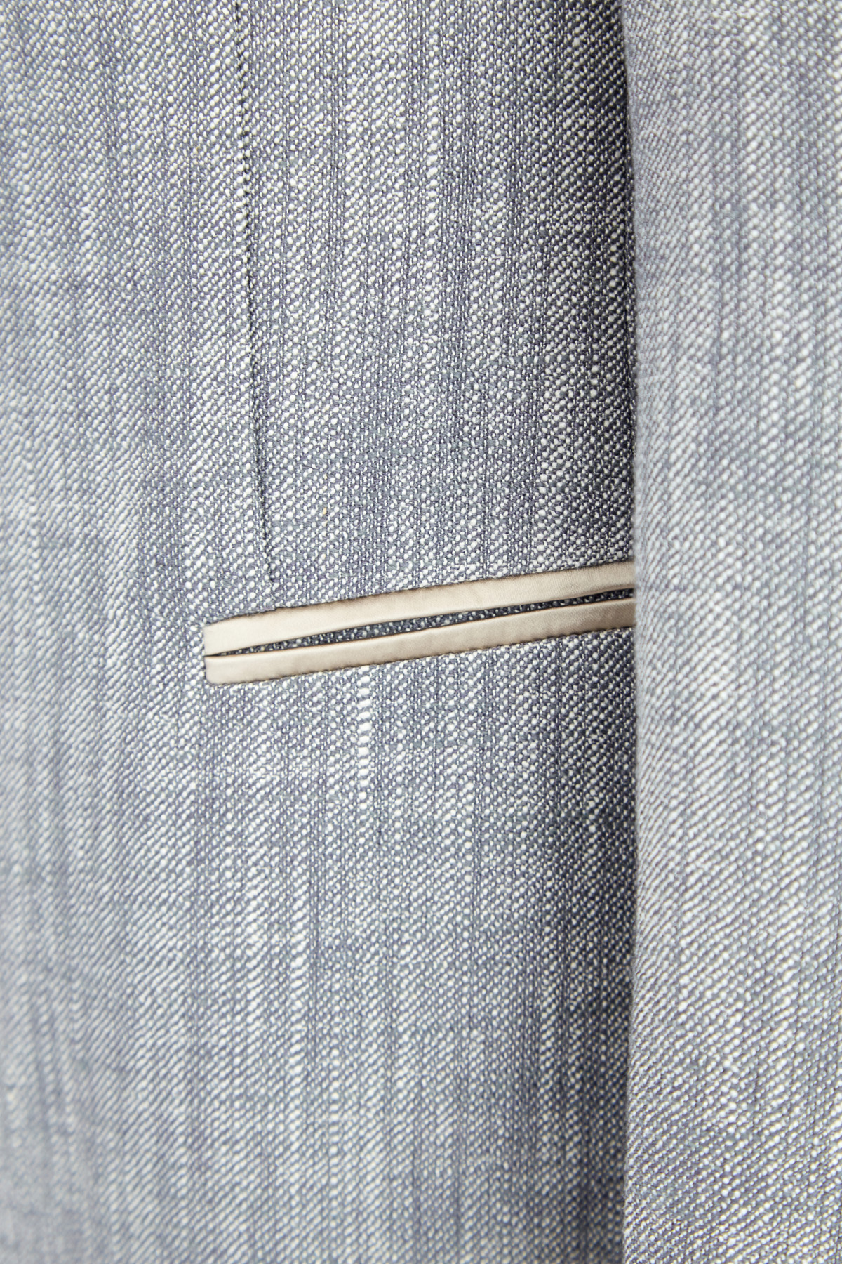 Жакет из льна с меланжевым эффектом и атласными лацканами