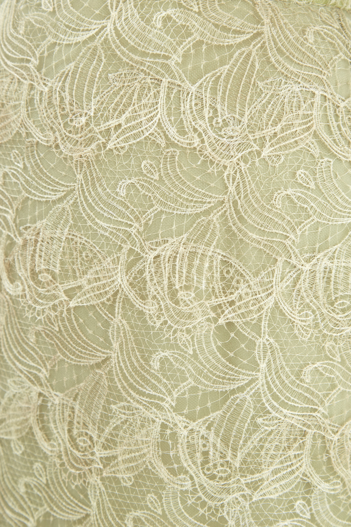 Двухслойная юбка-карандаш из кружева ручной работы