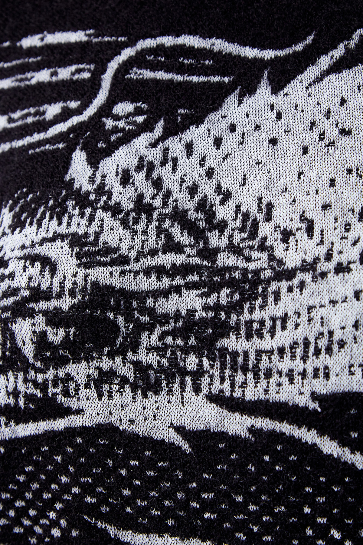 Свитер объемного кроя из мохера с вышитым принтом BALMAIN, цвет черный, размер 38 - фото 5