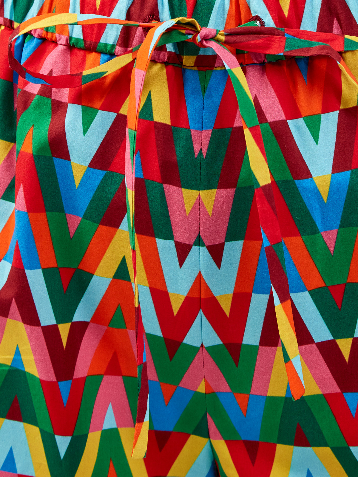 Шорты из шелковой ткани Crepe de Chine с принтом V Optical VALENTINO, цвет мульти, размер 40;42 - фото 6