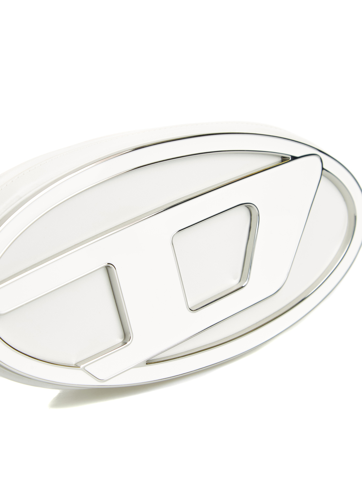 Сумка-crossbody 1DR из гладкой кожи наппа с логотипом Oval D DIESEL, цвет белый, размер M;XL;2XL - фото 5