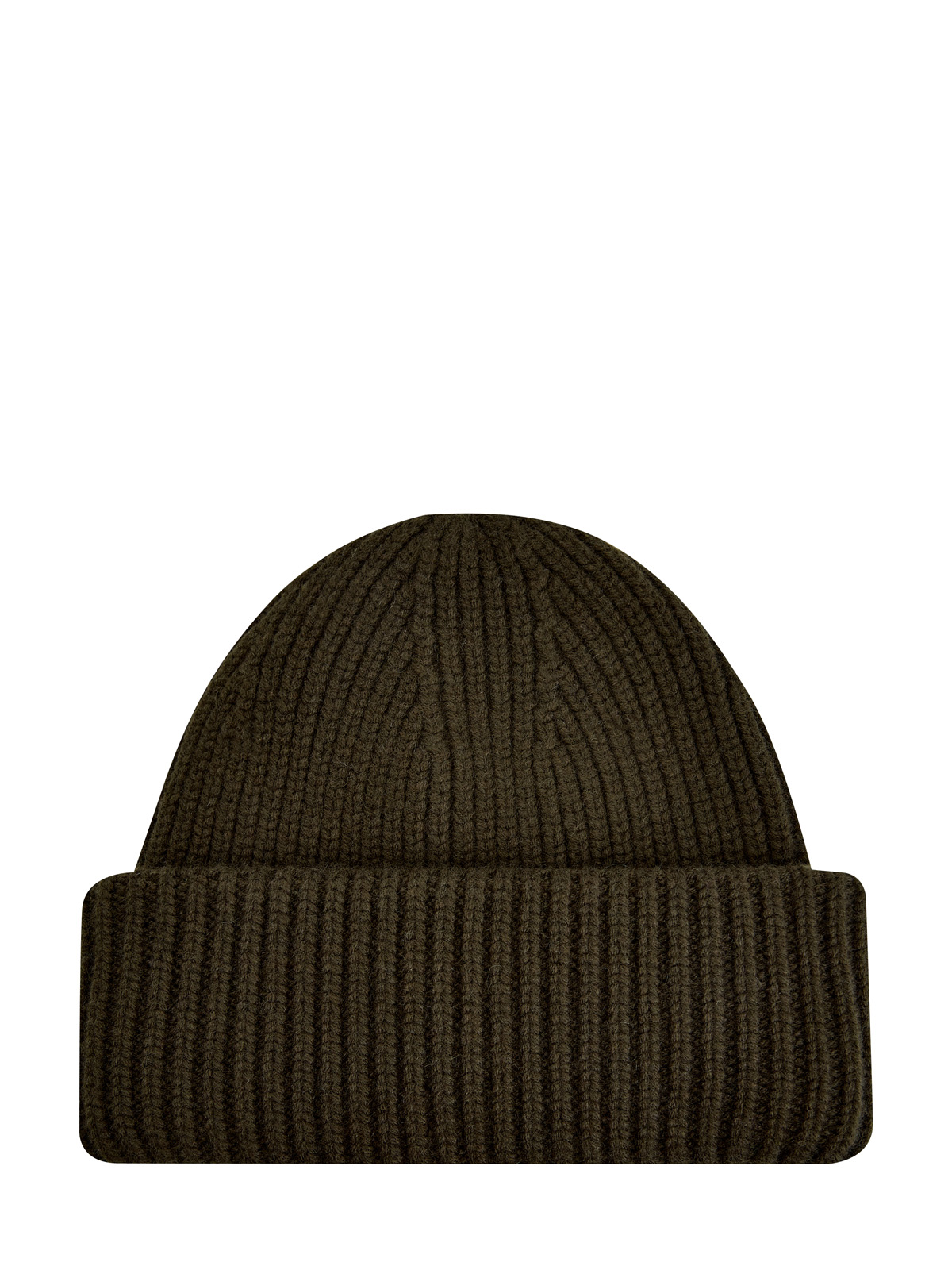 Теплая шапка из шерсти и кашемира с широким отворотом YVES SALOMON, цвет коричневый, размер M;L - фото 1