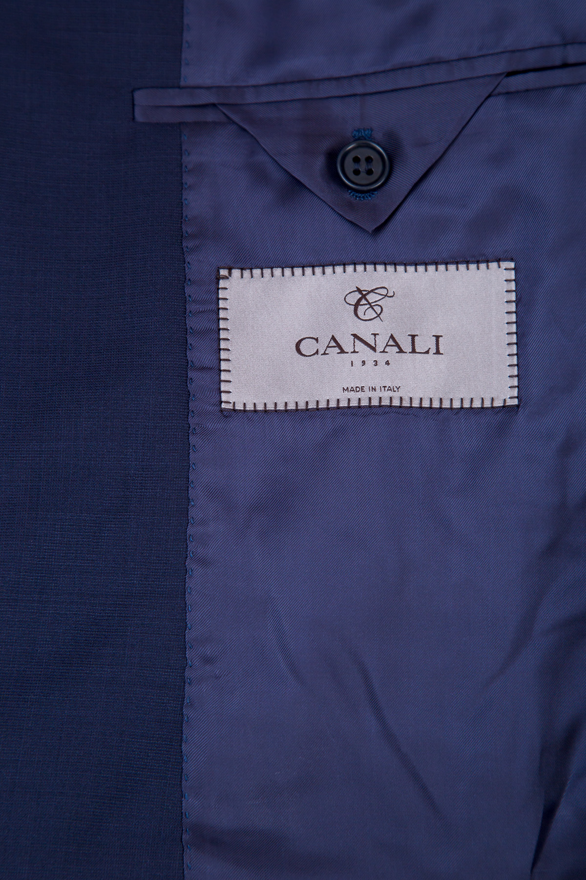 Классический костюм из шерстяной ткани Impeccabile CANALI, цвет синий, размер 52 - фото 7