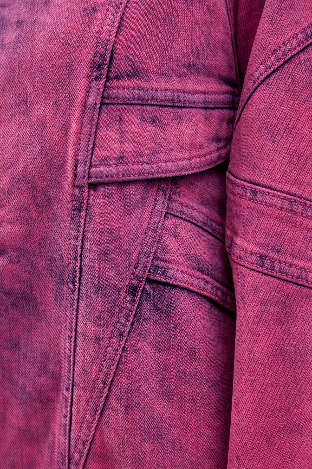 Объемная джинсовая куртка из органического хлопка STELLA McCARTNEY, цвет розовый, размер 36 - фото 5