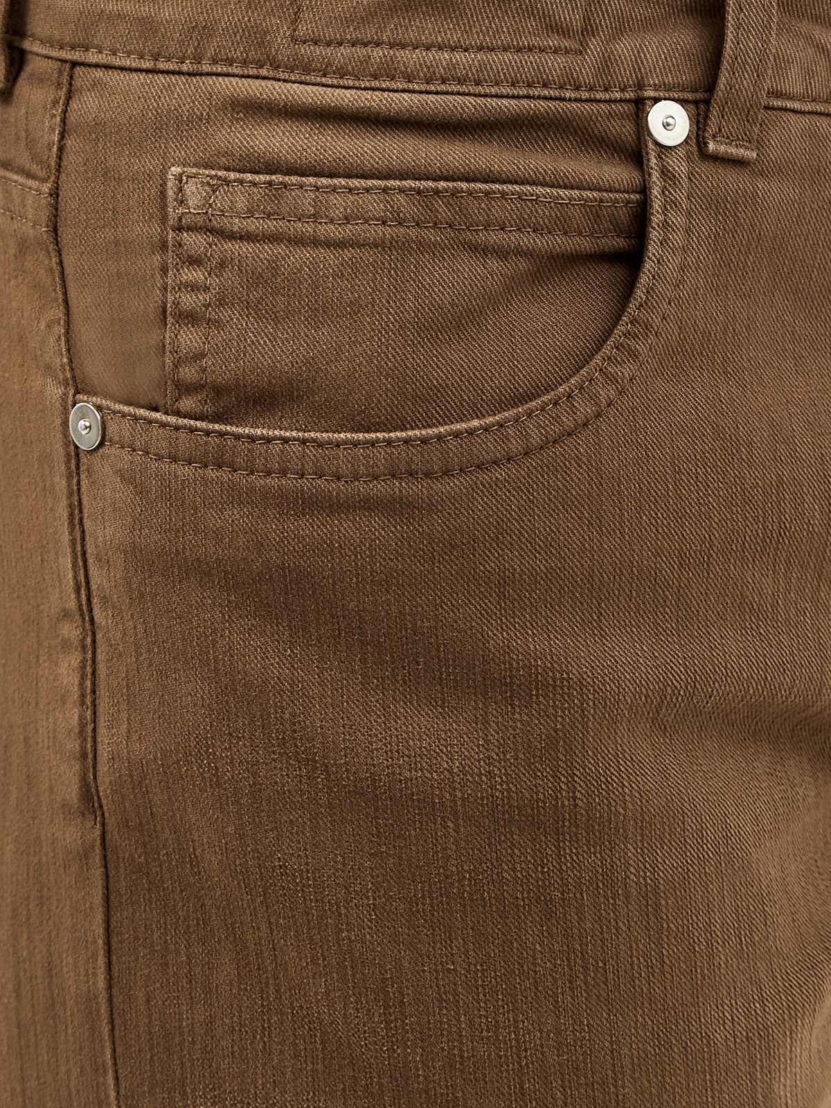 Джинсы из эластичного денима с брендированной фурнитурой ELEVENTY, цвет коричневый, размер 48;50;52;54 - фото 5