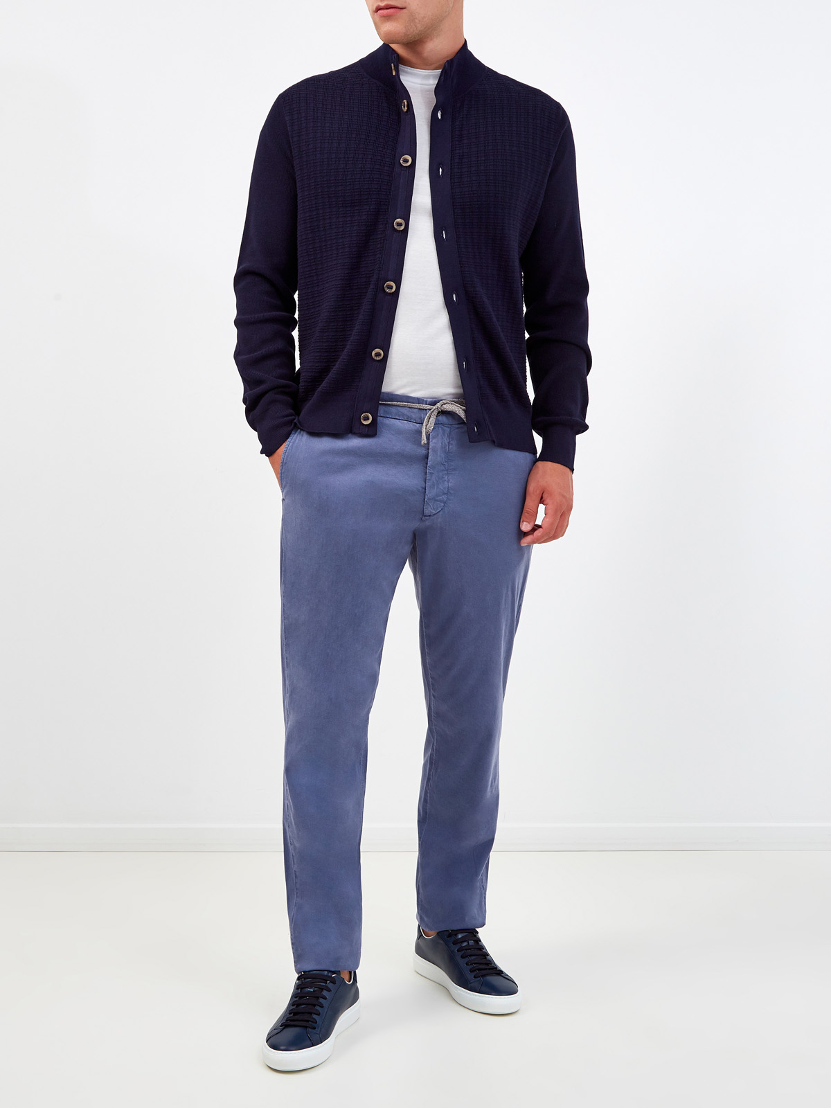 Легкие брюки-чинос в стиле sprezzatura CANALI, цвет голубой, размер 46;48;52;54;56 - фото 2