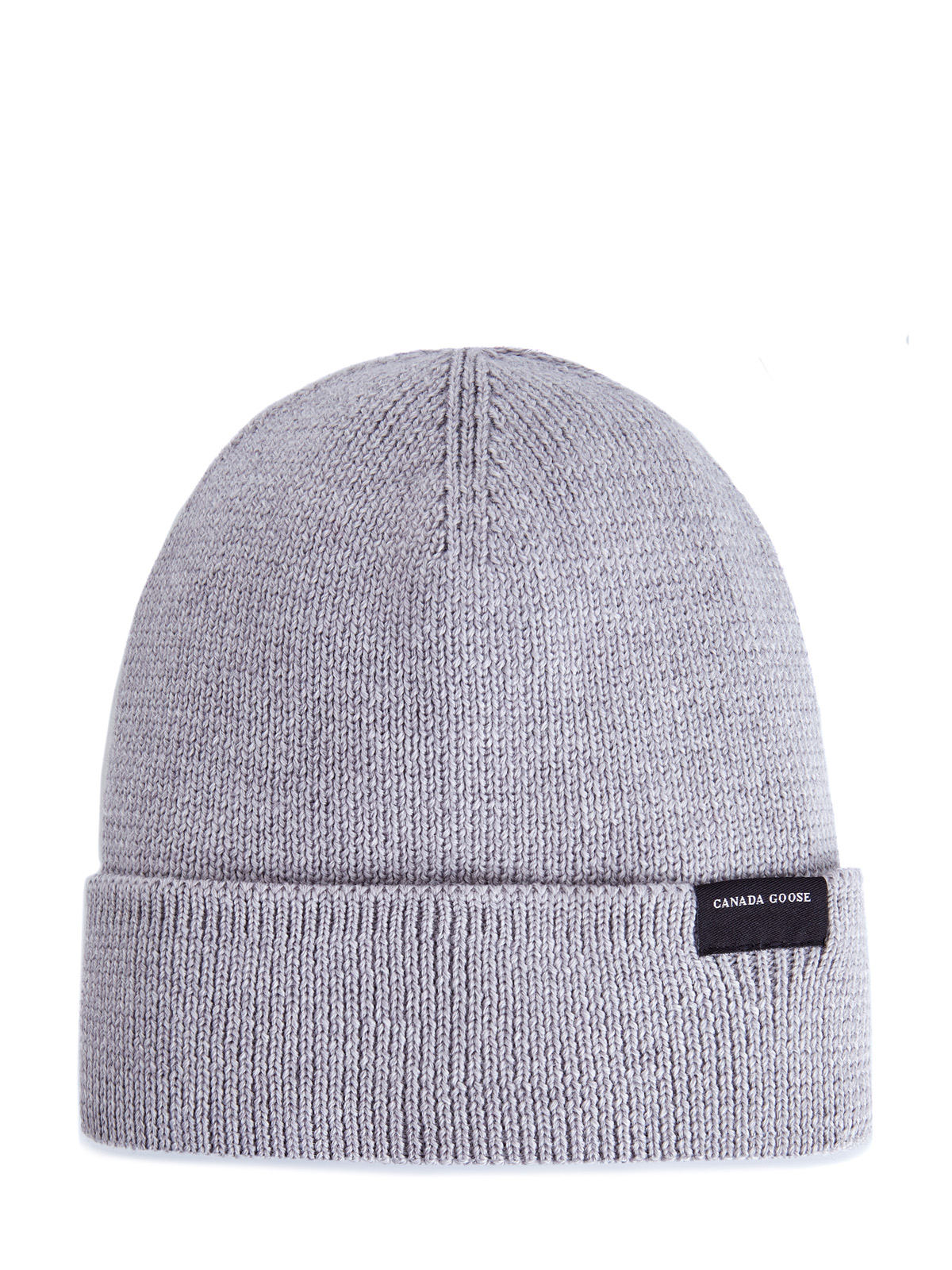 Теплая шапка из шерстяной пряжи с регулируемым отворотом CANADA GOOSE, цвет серый, размер 40 - фото 1