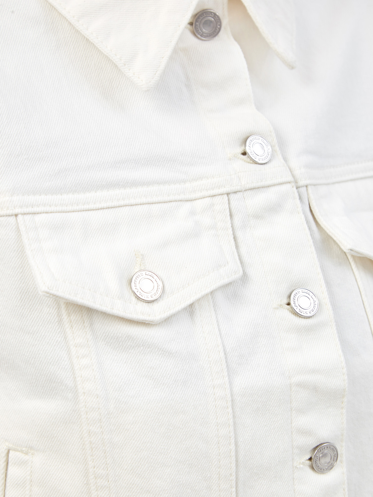 Куртка KARL X AMBER VALLETTA из органического денима KARL LAGERFELD, цвет белый, размер M;L;S - фото 5