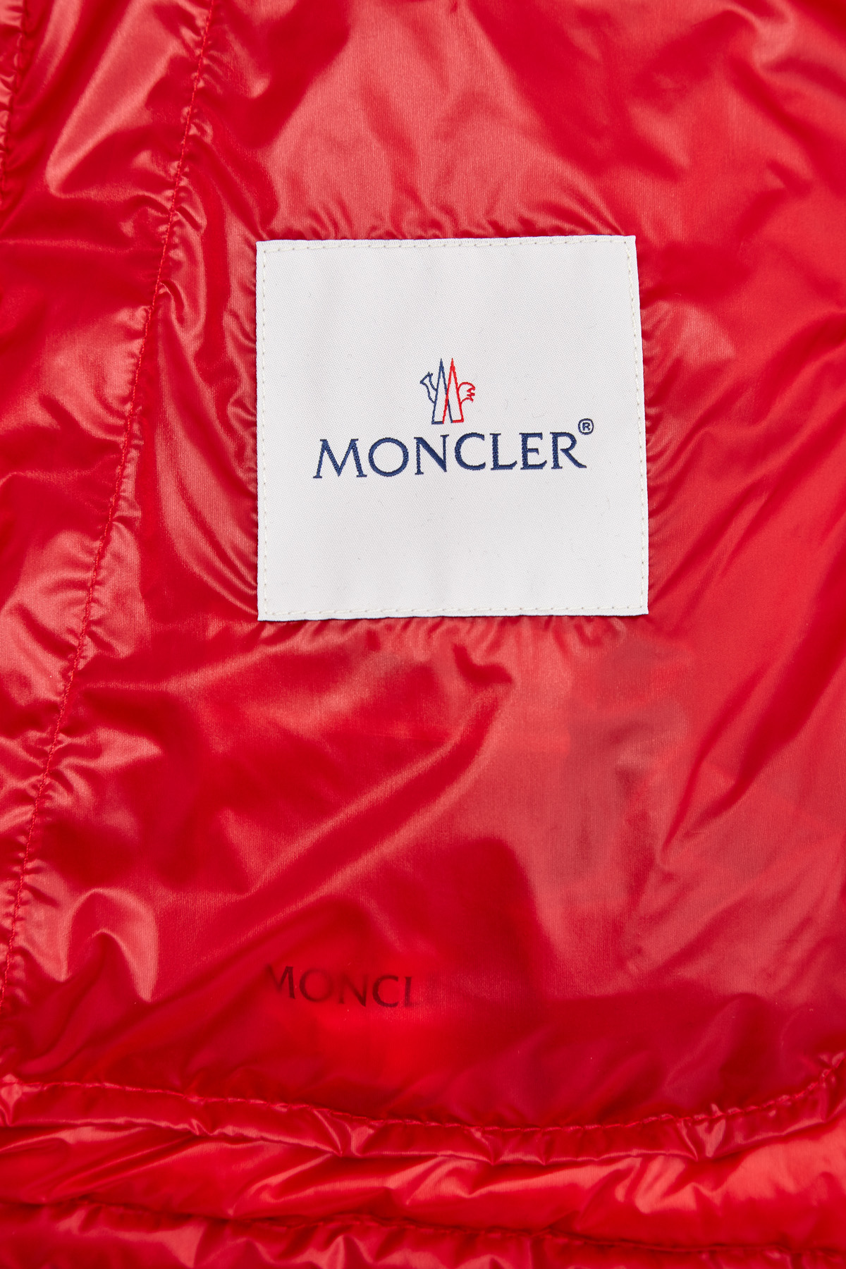 Пуховик в байкерском стиле из нейлона Longue Saison MONCLER, цвет красный, размер L;2XL - фото 8