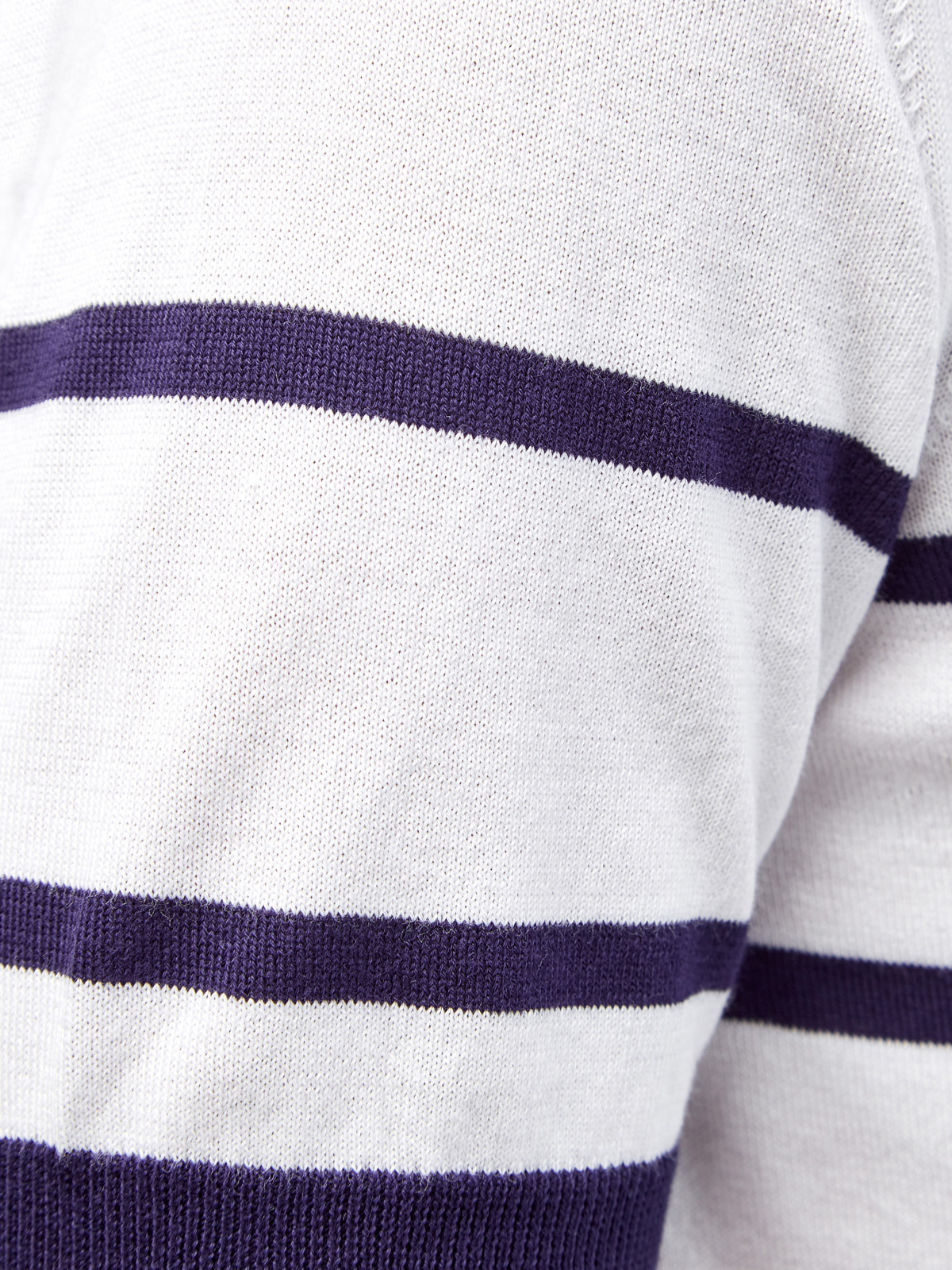 Джемпер из хлопковой пряжи с принтом в полоску CANALI, цвет мульти, размер 50;52;56;48 - фото 5