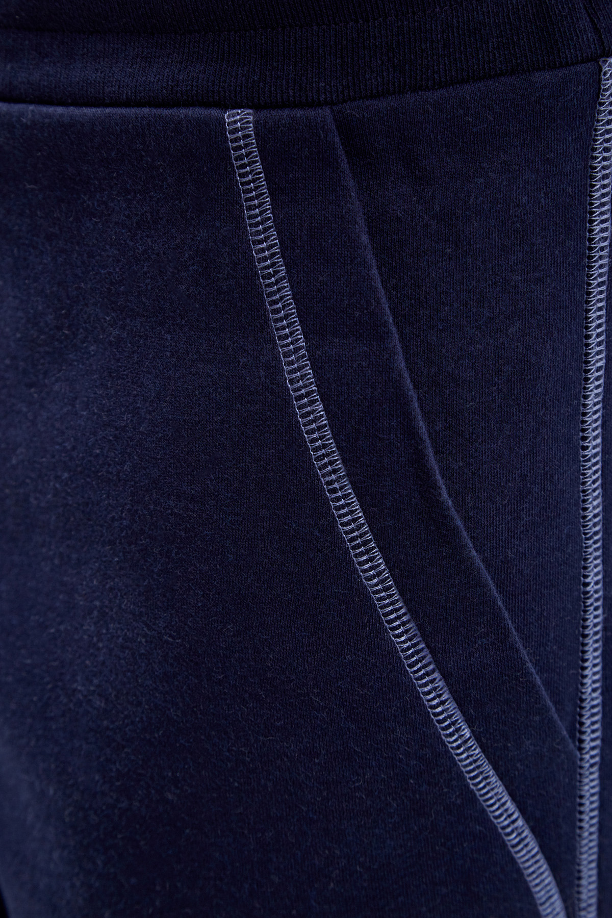 Спортивные брюки из двухслойного хлопка с контрастными швами CANALI, цвет синий, размер 52;54;56;50 - фото 5