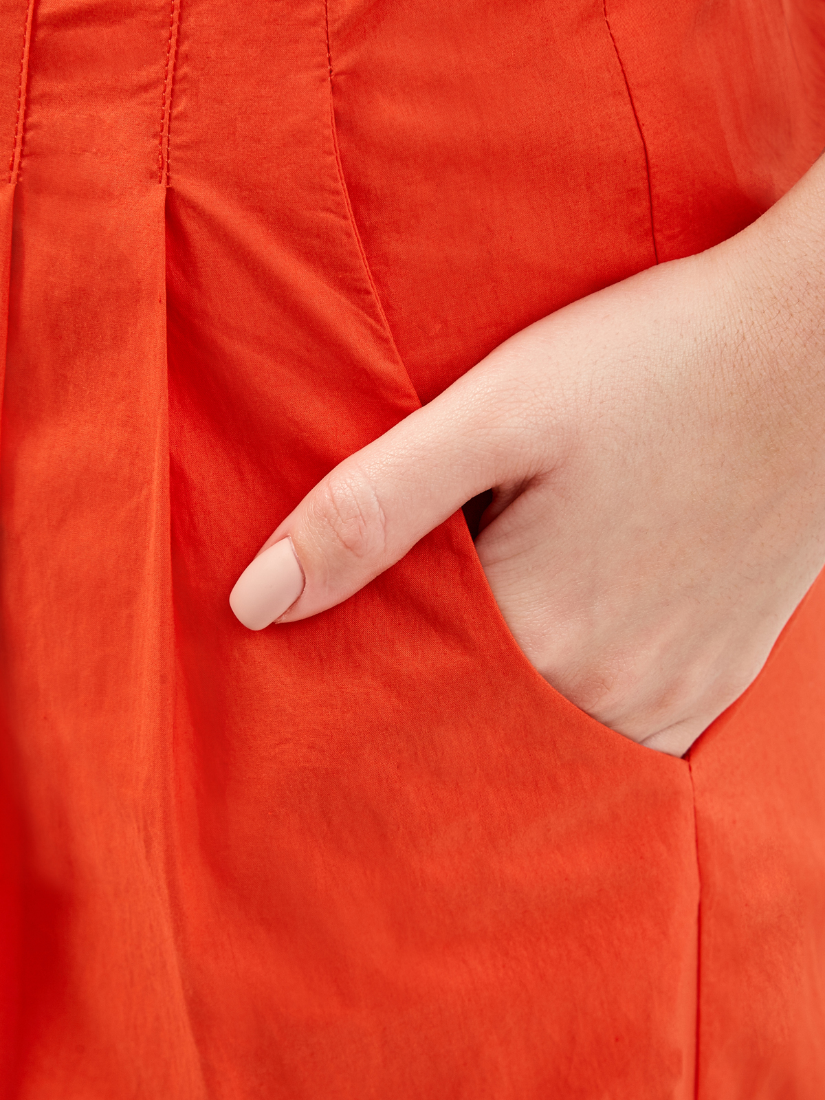 Хлопковые брюки на высокой посадке с защипами и пуговицами GENTRYPORTOFINO, цвет оранжевый, размер 40;42;44;46;48;38 - фото 5