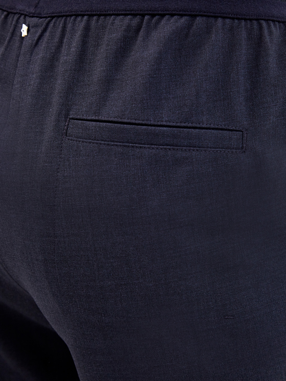 Базовые брюки из шерстяной ткани с эластичным поясом LORENA ANTONIAZZI, цвет синий, размер 46 - фото 4