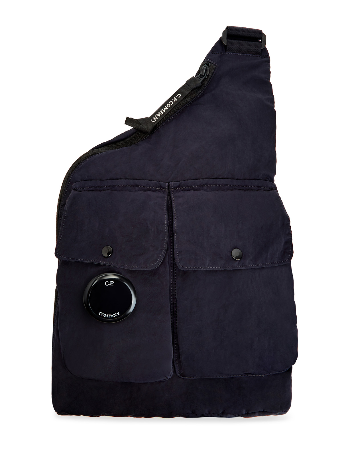 Рюкзак-кроссбоди из материала Nylon B с линзой C.P.COMPANY, цвет синий, размер 45;45.5 - фото 1