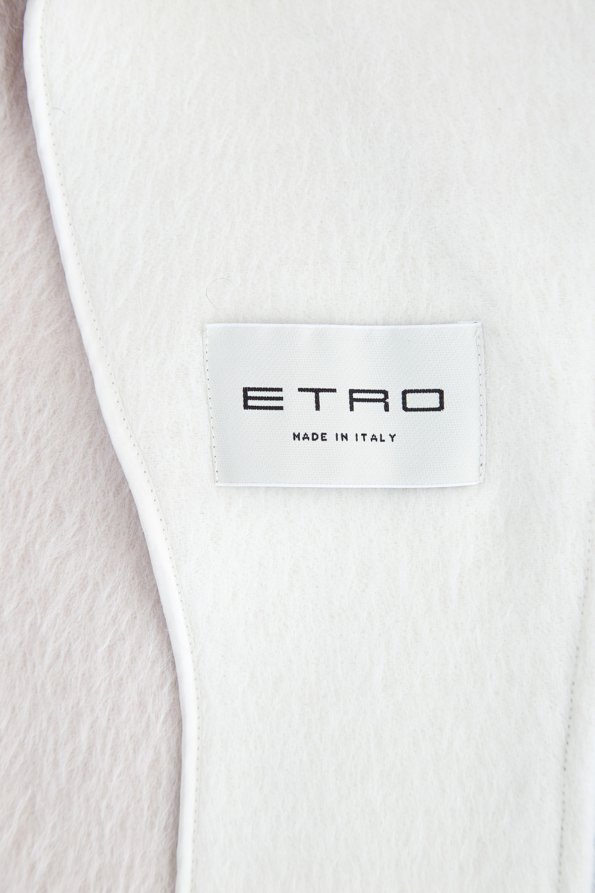 Пальто прямого кроя из фактурной шерсти альпаки ETRO, цвет белый, размер 40 - фото 6