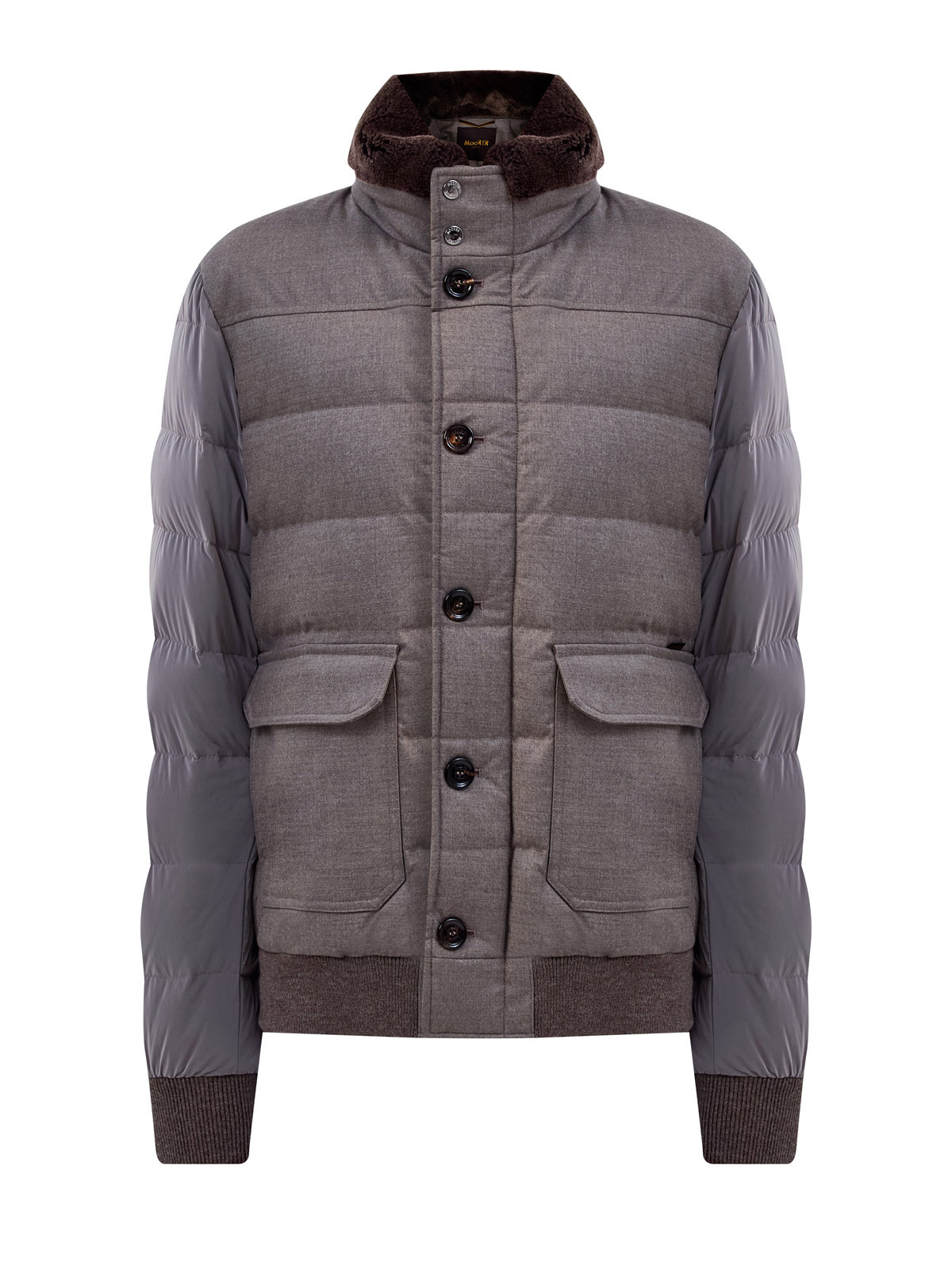 Стеганый бомбер Fantoni с мехом и пуховым утеплителем 276900₽