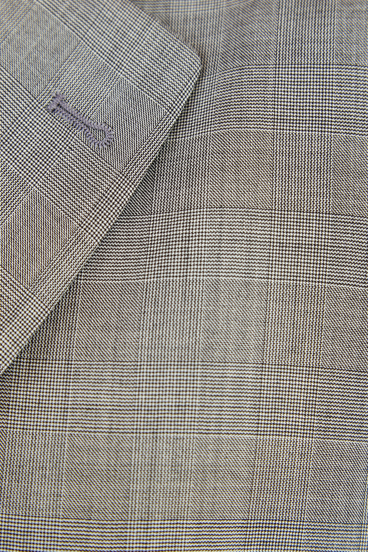 Строгий жакет из шерстяной ткани с принтом в клетку «Принц Уэльский» ERMANNO SCERVINO, цвет серый, размер 44 - фото 6