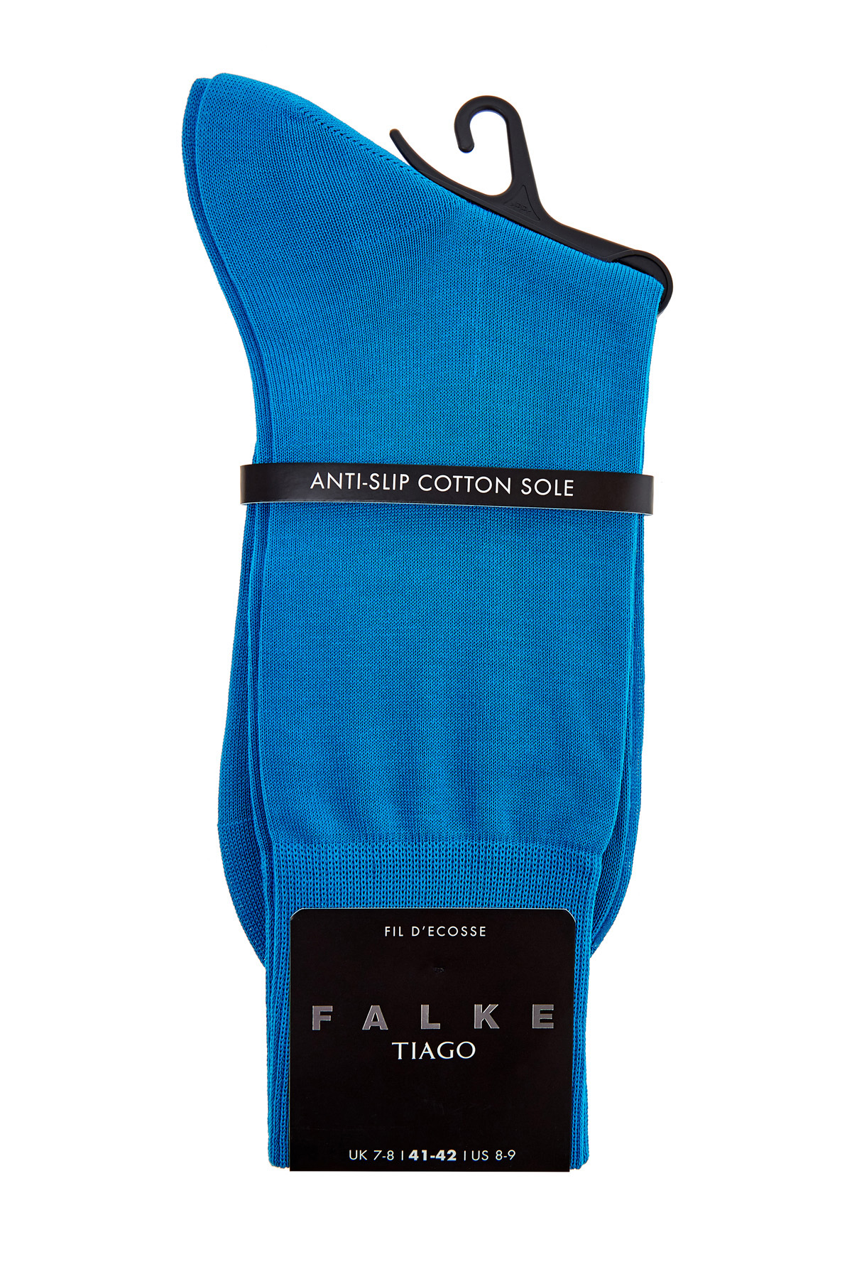Бирюзовые носки из пряжи двухслойного скручивания FALKE, цвет синий, размер 44 - фото 3