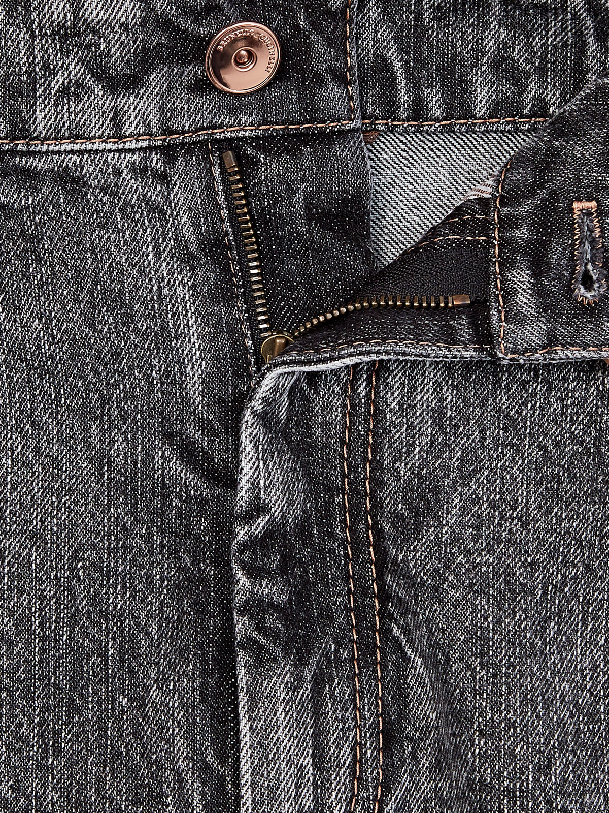 Высокие джинсы Curved из денима Authentic с декором Мониль BRUNELLO CUCINELLI, цвет серый, размер 36;38;40;46 - фото 7