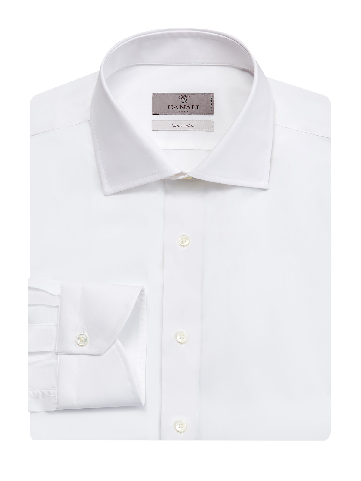 Классическая белая рубашка из тонкого хлопка CANALI, цвет белый, размер 52;54;56;58 - фото 1