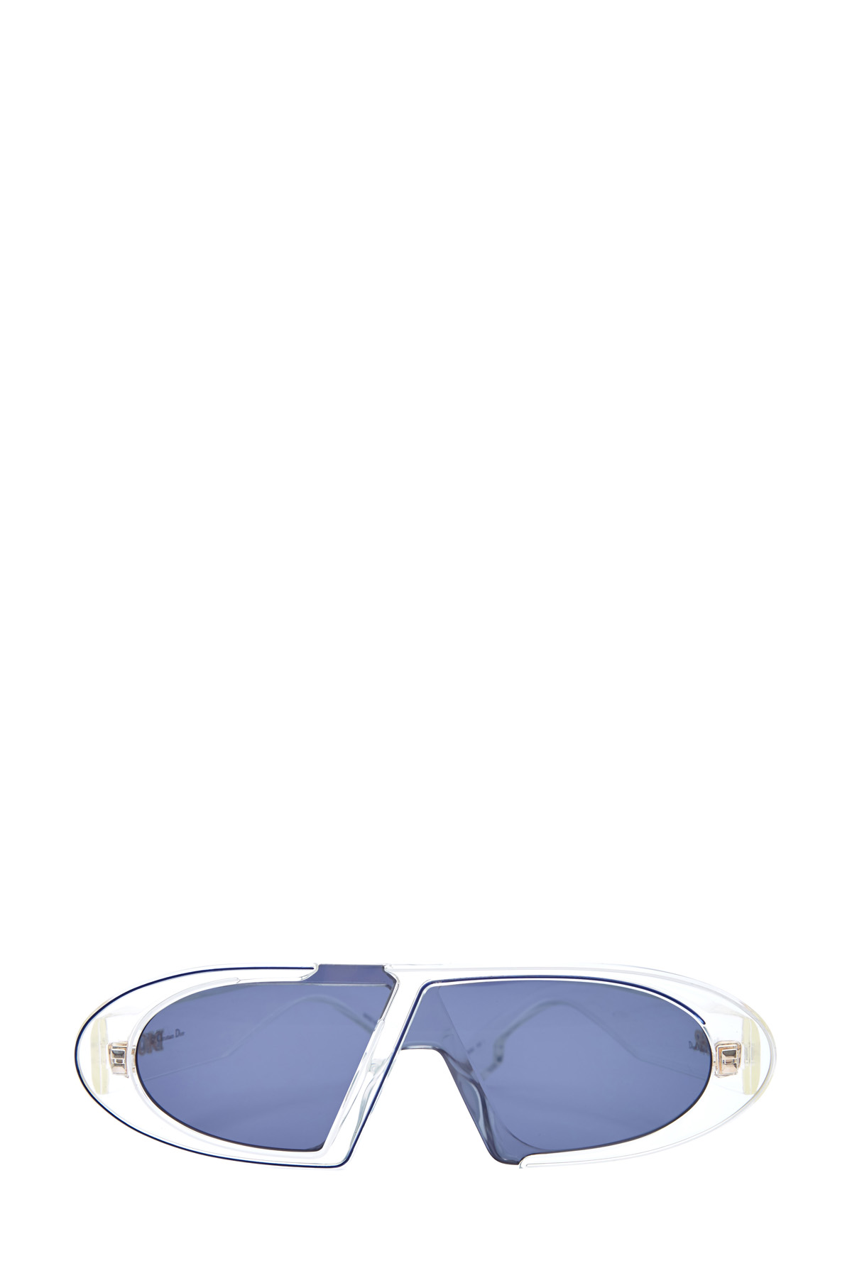 Очки в прозрачной оправе из пластика с символикой CD DIOR (sunglasses) women, цвет черный, размер XL