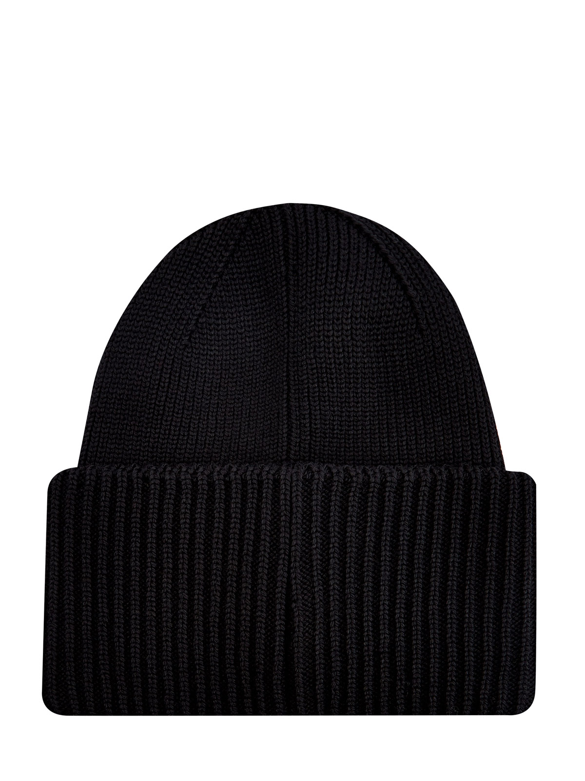 Шапка-бини Street Hat из шерсти мериноса с отворотом PARAJUMPERS, цвет черный, размер S;M;L - фото 2