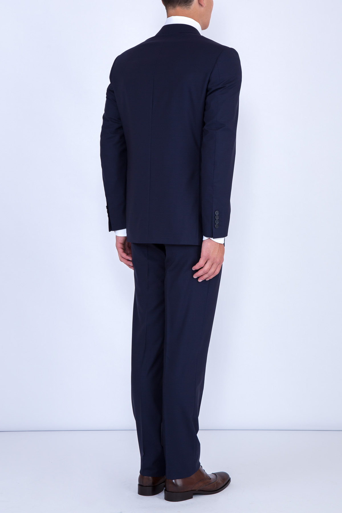 Классический костюм из шерстяной ткани Impeccabile CANALI, цвет синий, размер 52 - фото 4