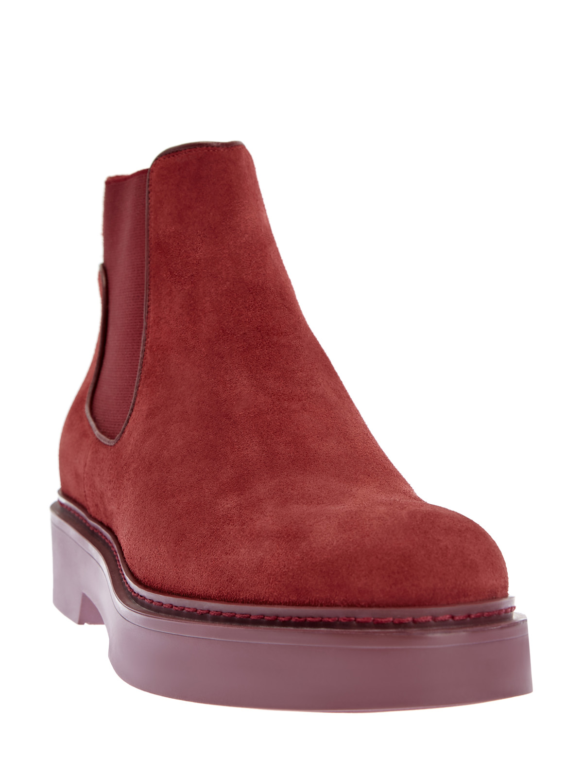 Замшевые ботинки-челси на массивной подошве SANTONI, цвет красный, размер 39.5;40;39;36.5;37 - фото 3