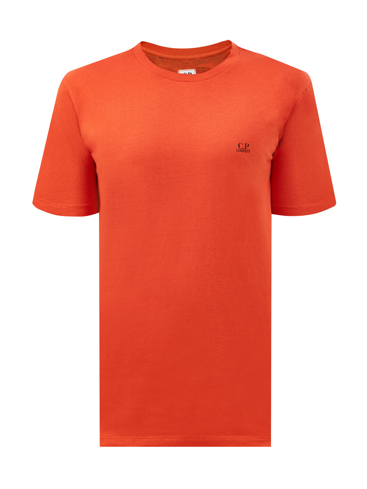 Хлопковая футболка с принтом Goggle Hood и логотипом C.P.COMPANY, цвет оранжевый, размер S;L;XL;2XL - фото 1