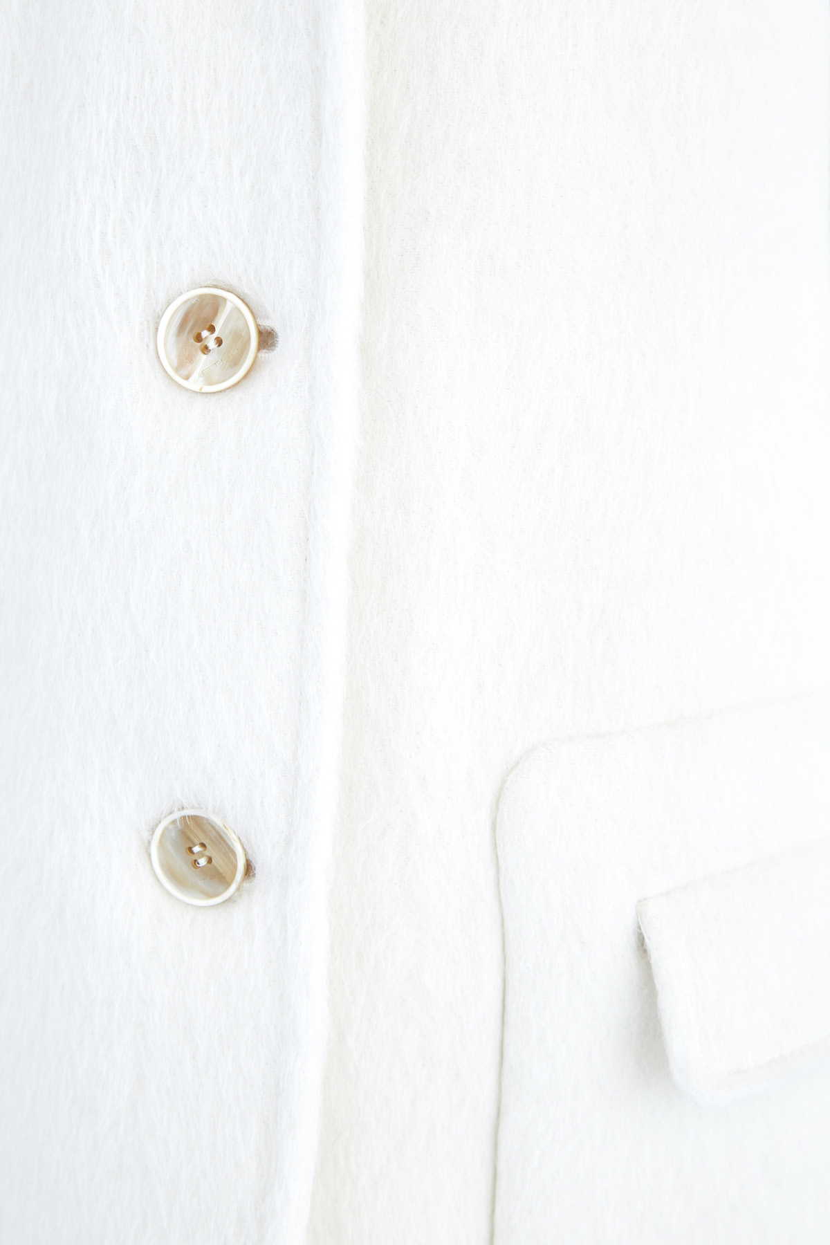 Пальто прямого кроя из фактурной шерсти альпаки ETRO, цвет белый, размер 40 - фото 5