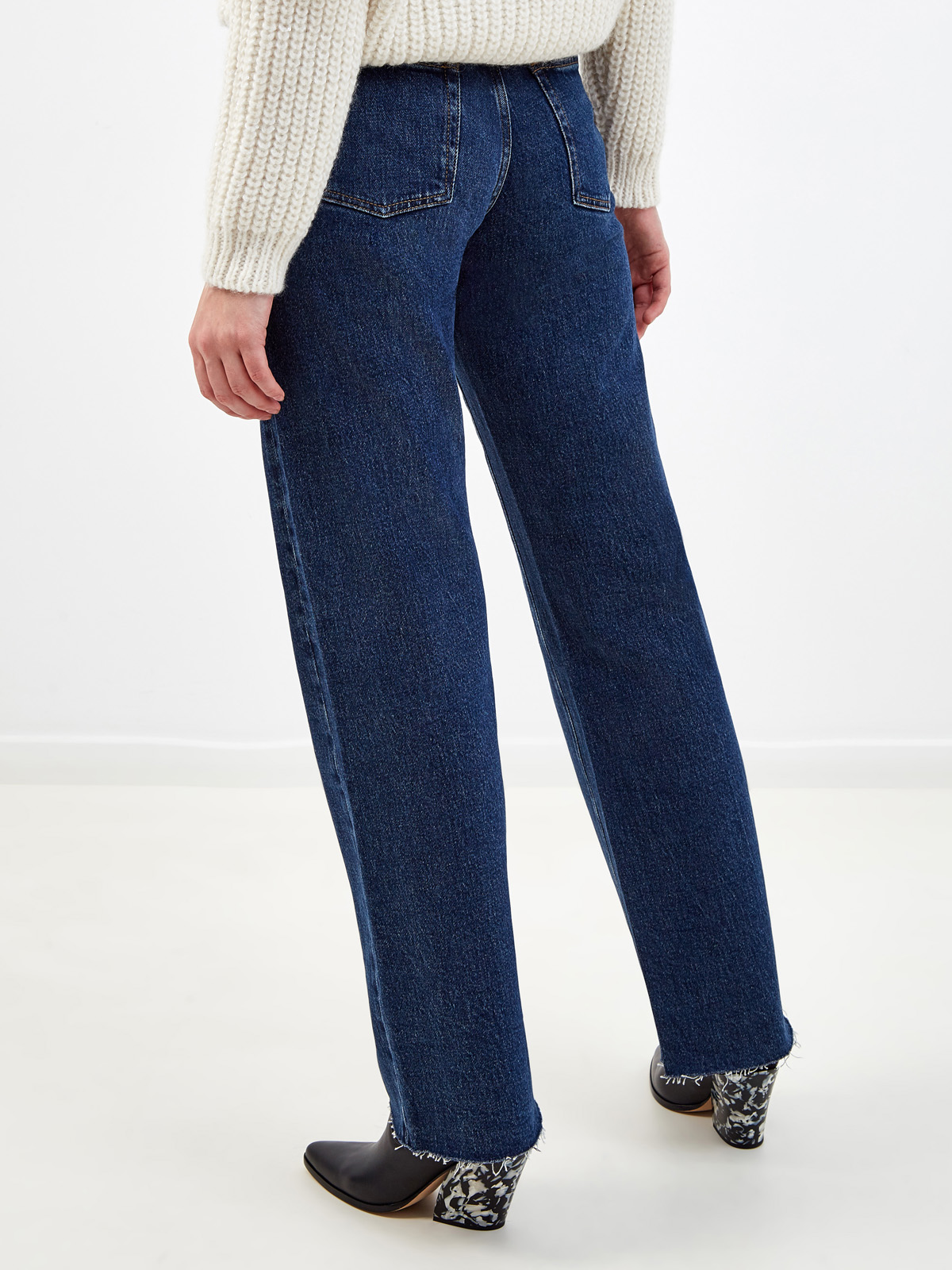 Прямые джинсы Tess в стиле 90-х с необработанным краем 7 FOR ALL MANKIND, цвет синий, размер S;M;M;L;L;XS - фото 4