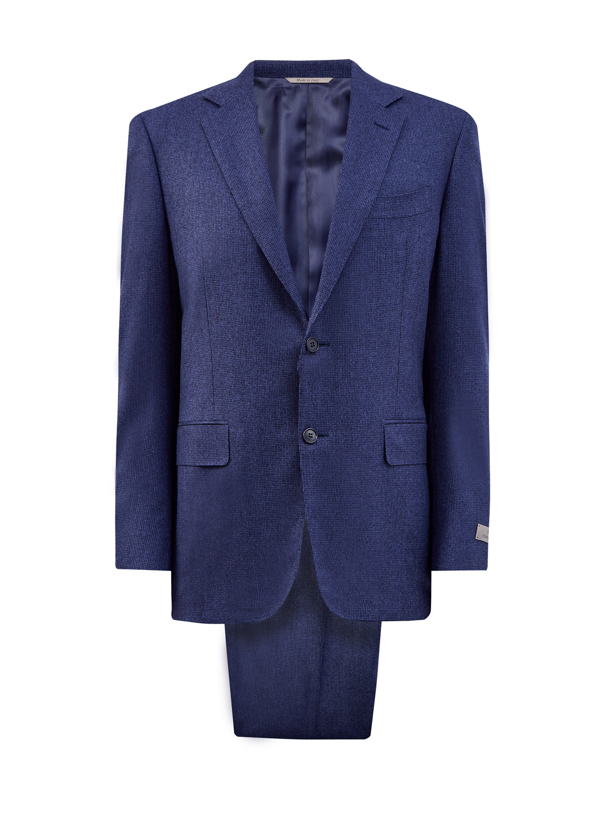 Классический костюм из шерстяной ткани в синей гамме