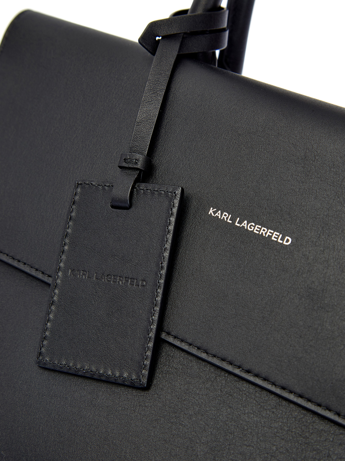 Лаконичная сумка K/Ikon из матовой кожи с логотипом KARL LAGERFELD, цвет черный, размер 44 Лаконичная сумка K/Ikon из матовой кожи с логотипом - фото 6