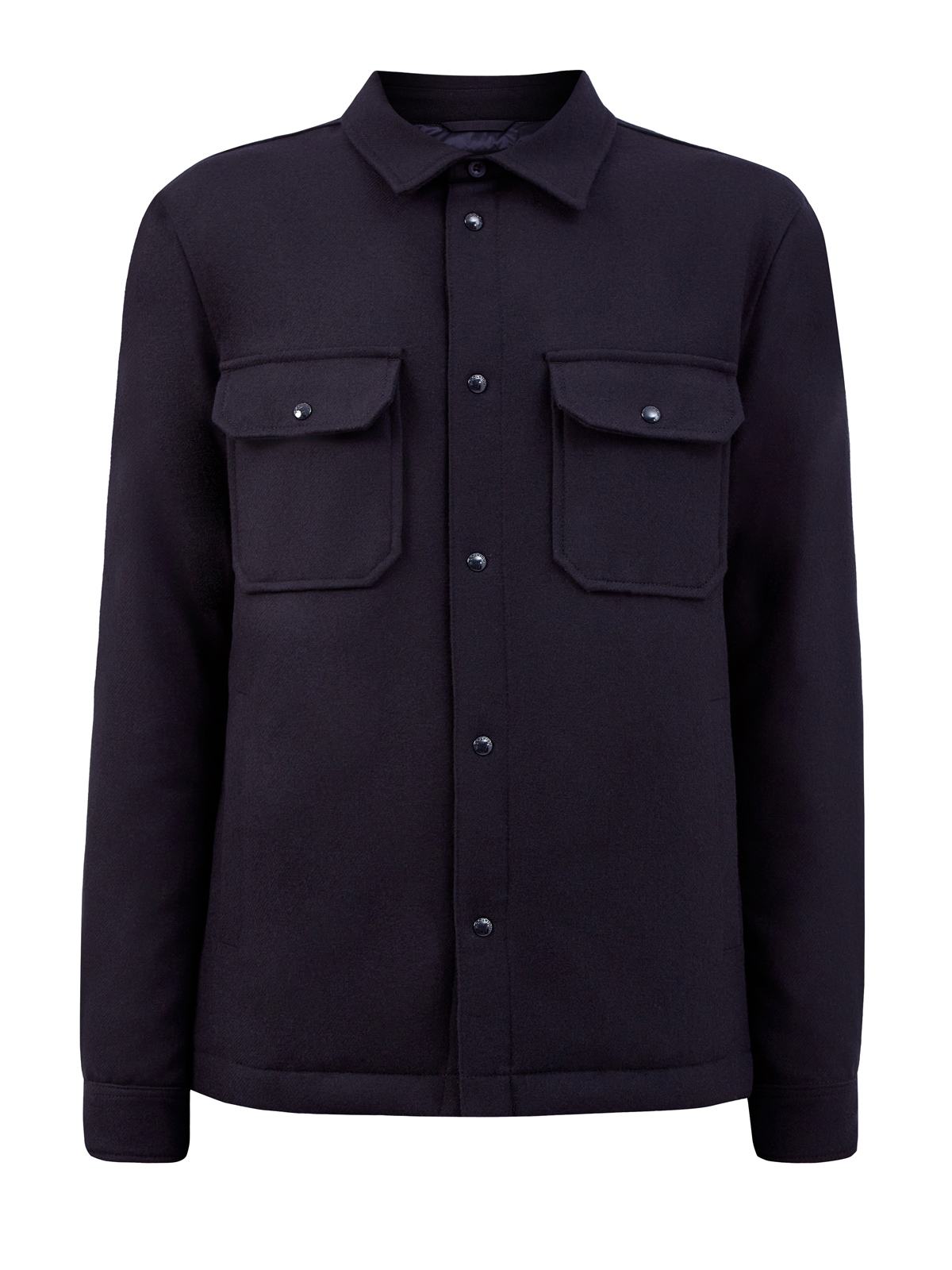 Куртка-рубашка из шерсти Melton с пуховым утеплителем WOOLRICH, цвет синий, размер M;L;S;XL - фото 1