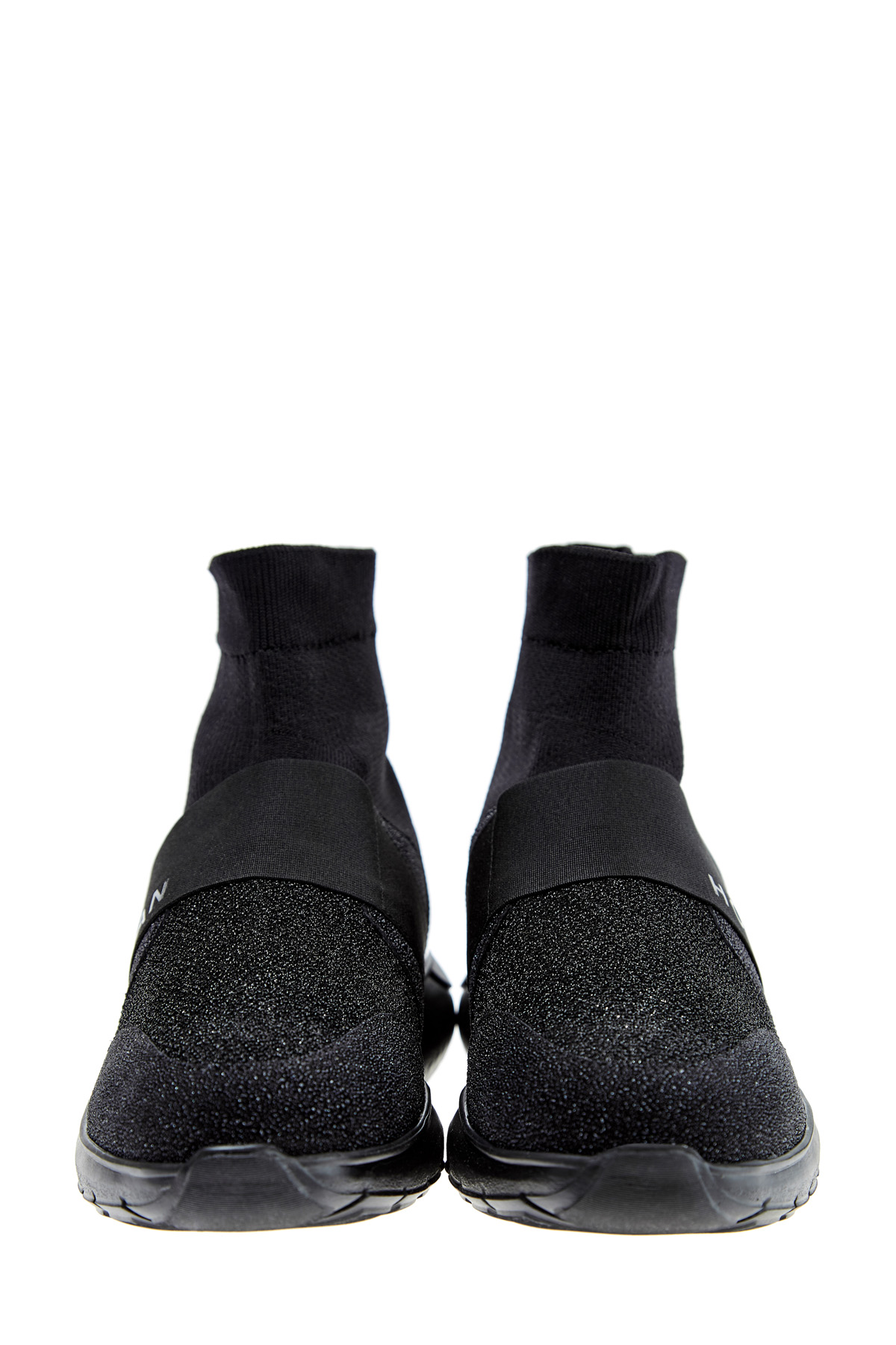 Однотонные кроссовки с мерцающей отделкой и сверхлегкой подошвой HOGAN, цвет черный, размер 36;36.5;38;40;40.5 - фото 5