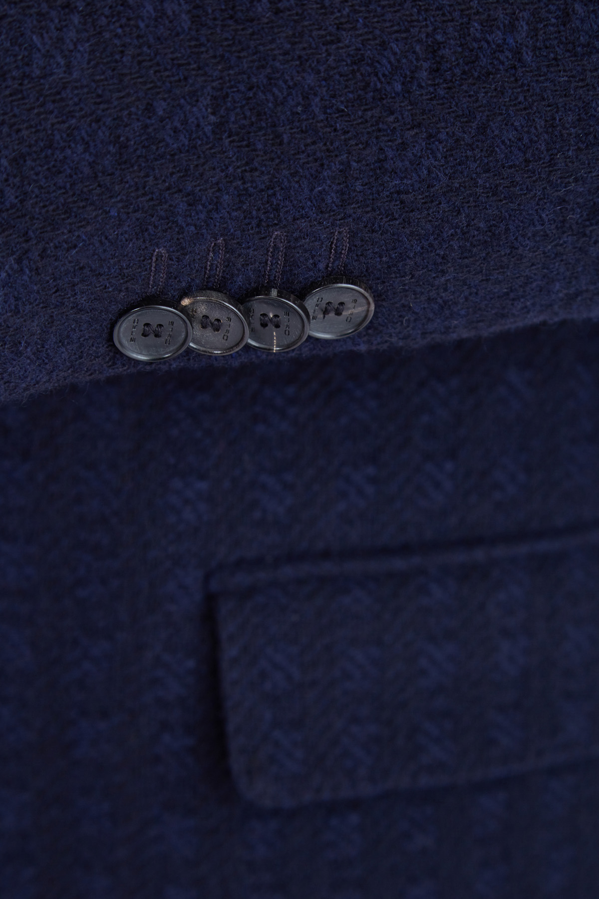 Пальто из шерстяного драпа с жаккардовым узором ETRO, цвет синий, размер 46;50 - фото 6