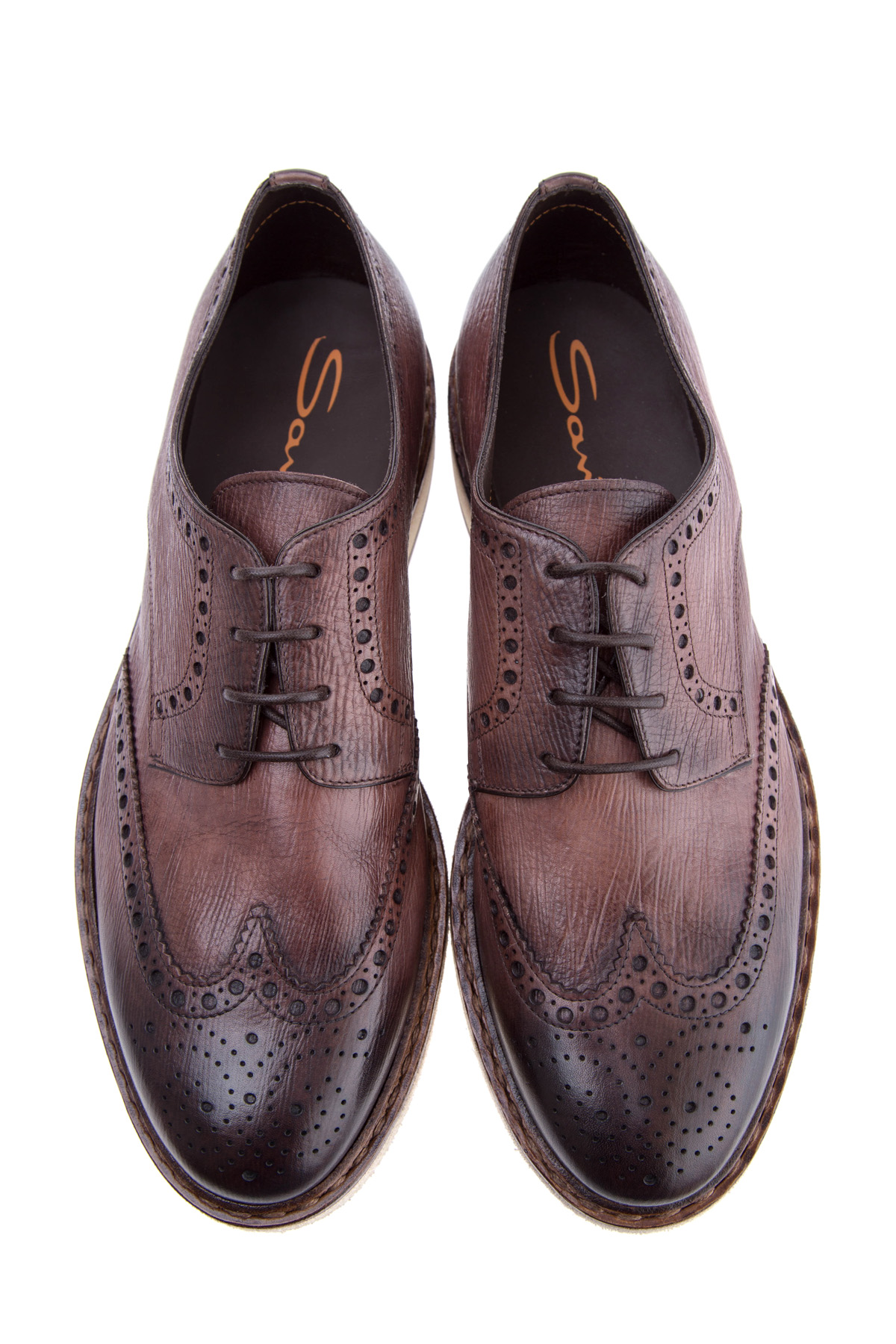ботинки SANTONI, цвет коричневый, размер 39.5;40;41.5;42;42.5;43;43.5 - фото 6