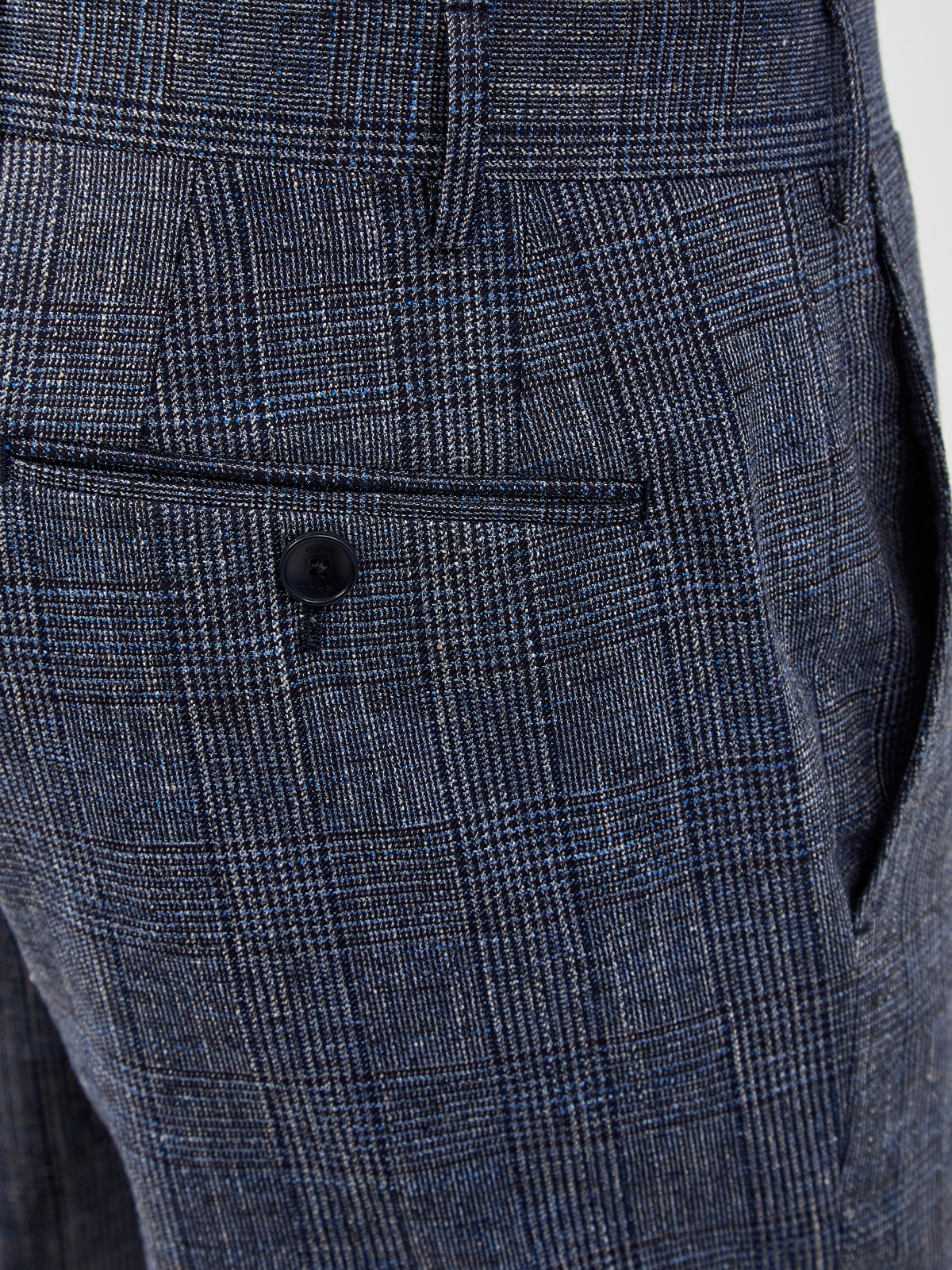 Костюмные брюки из шерсти и хлопка в мелованную клетку ETRO, цвет синий, размер 50;52;54 - фото 5