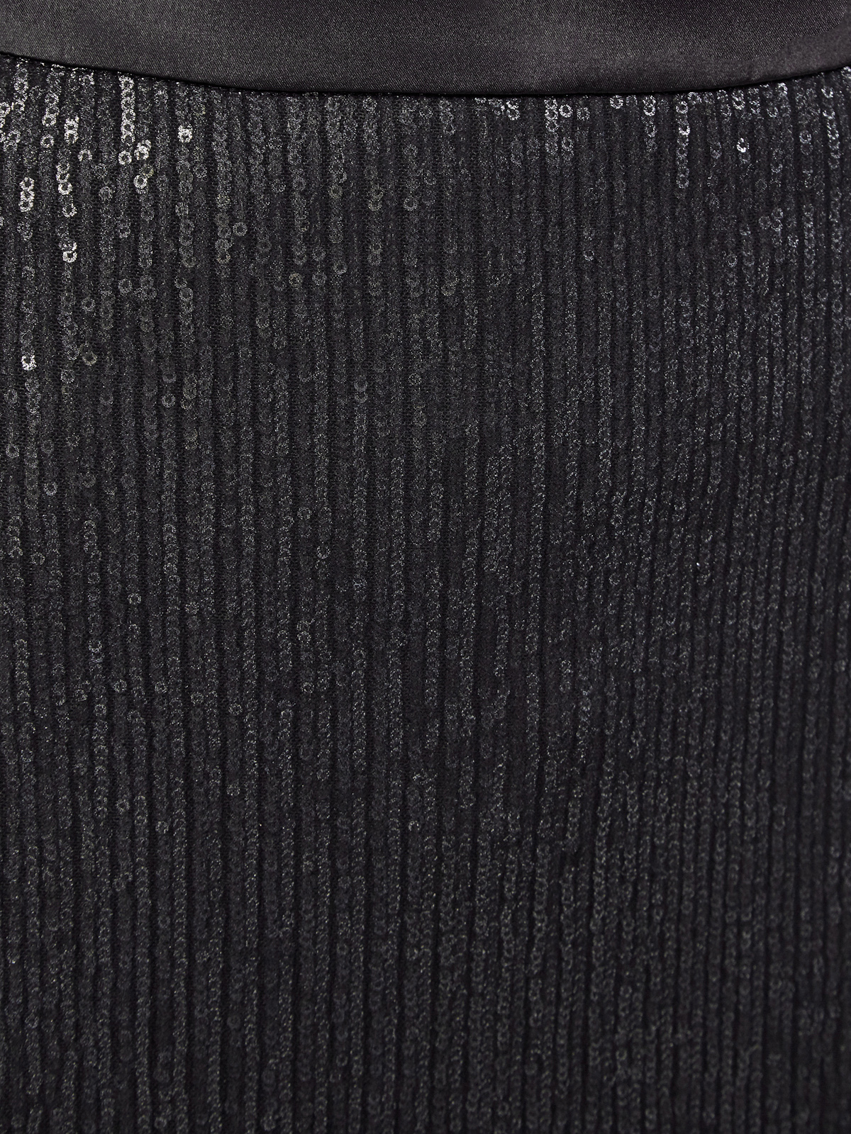 Юбка-миди с разрезом и декором из пайеток в тон PESERICO, цвет черный, размер 42 - фото 5