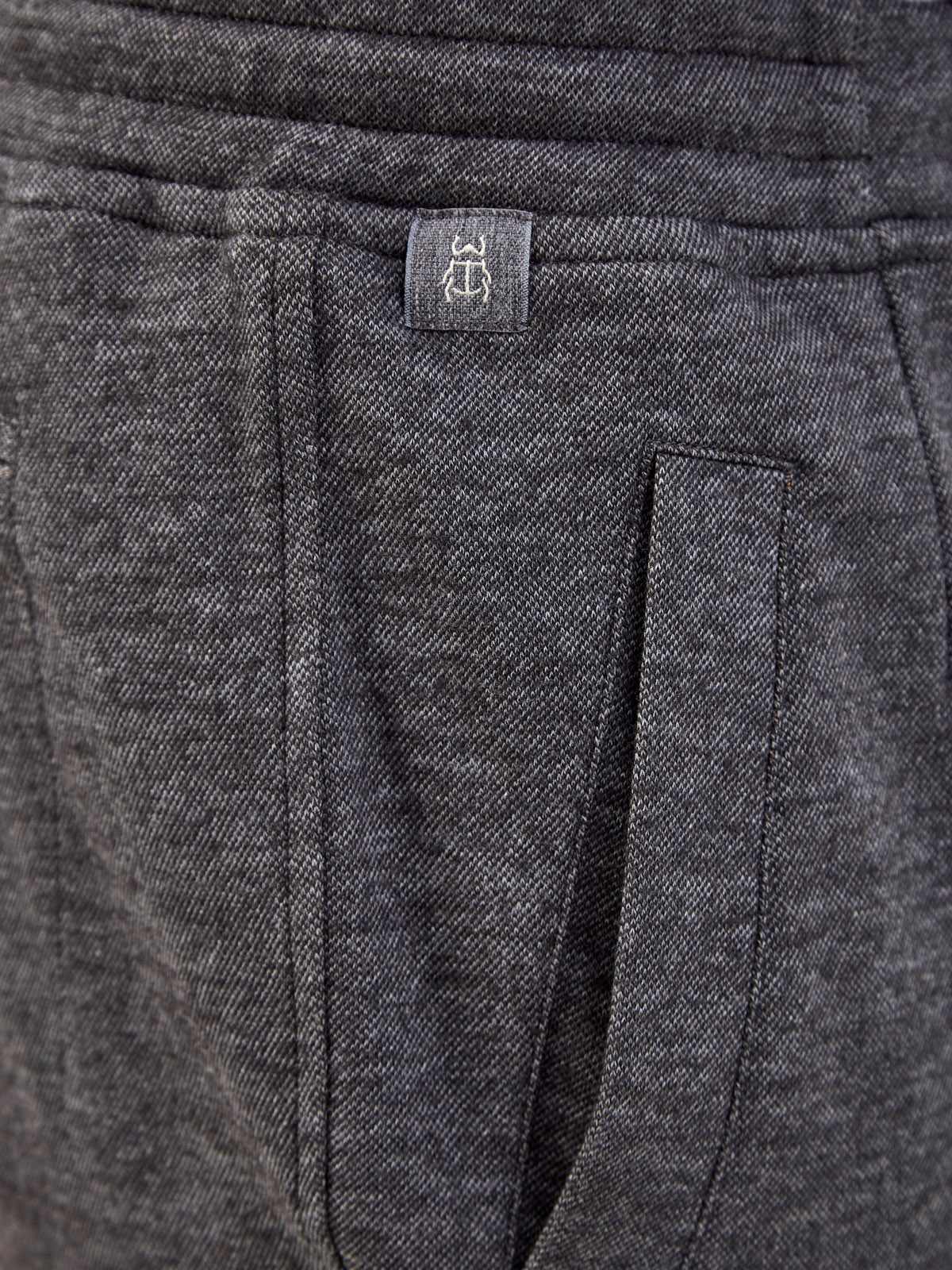 Спортивные брюки из шерсти и хлопка с поясом на кулиске CAPOBIANCO, цвет серый, размер 48;50;52;54 - фото 5
