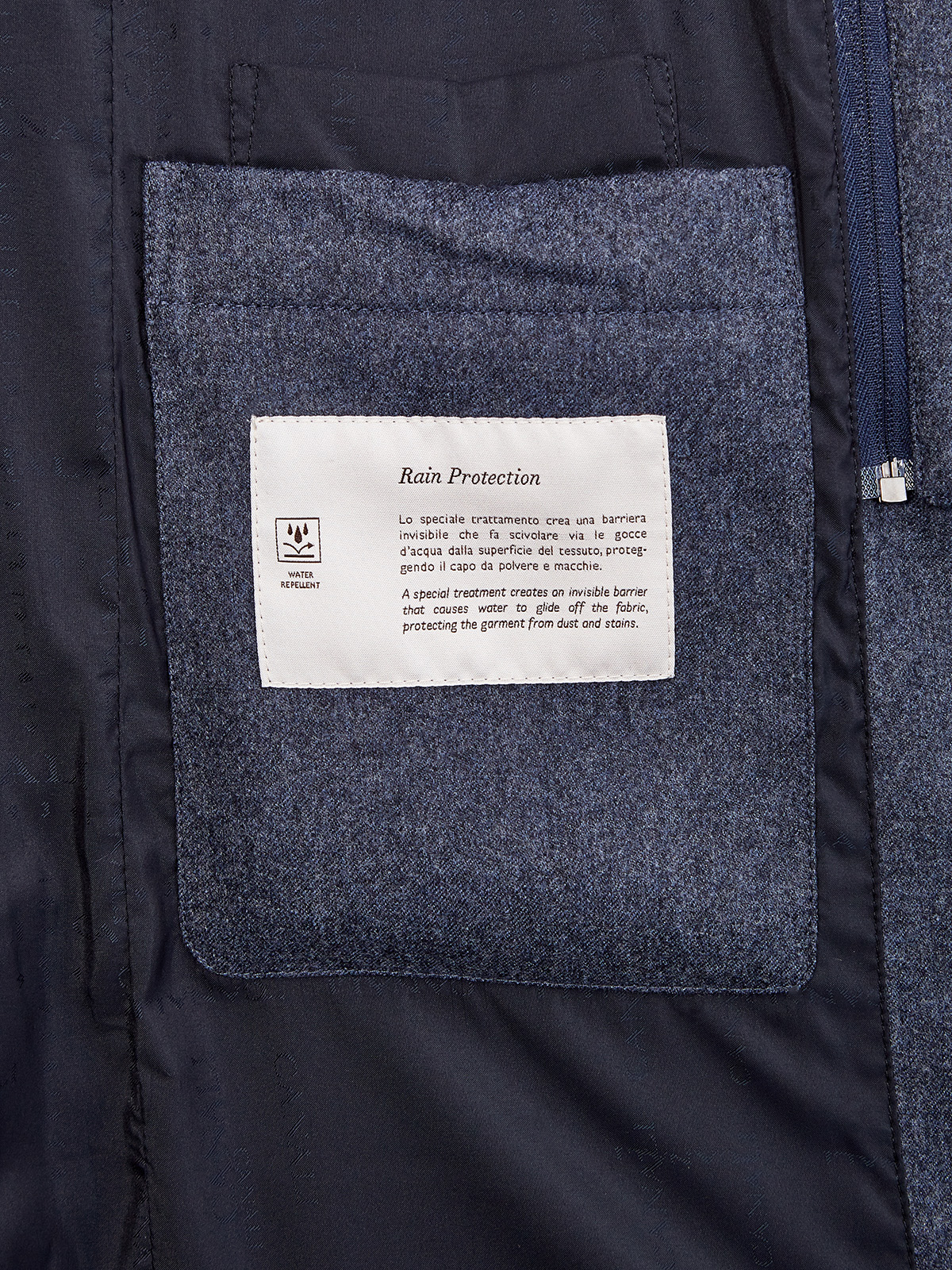 Пальто из шерсти и кашемира с утепленной съемной вставкой CANALI, цвет синий, размер 48;52;54;56;58;60 - фото 6